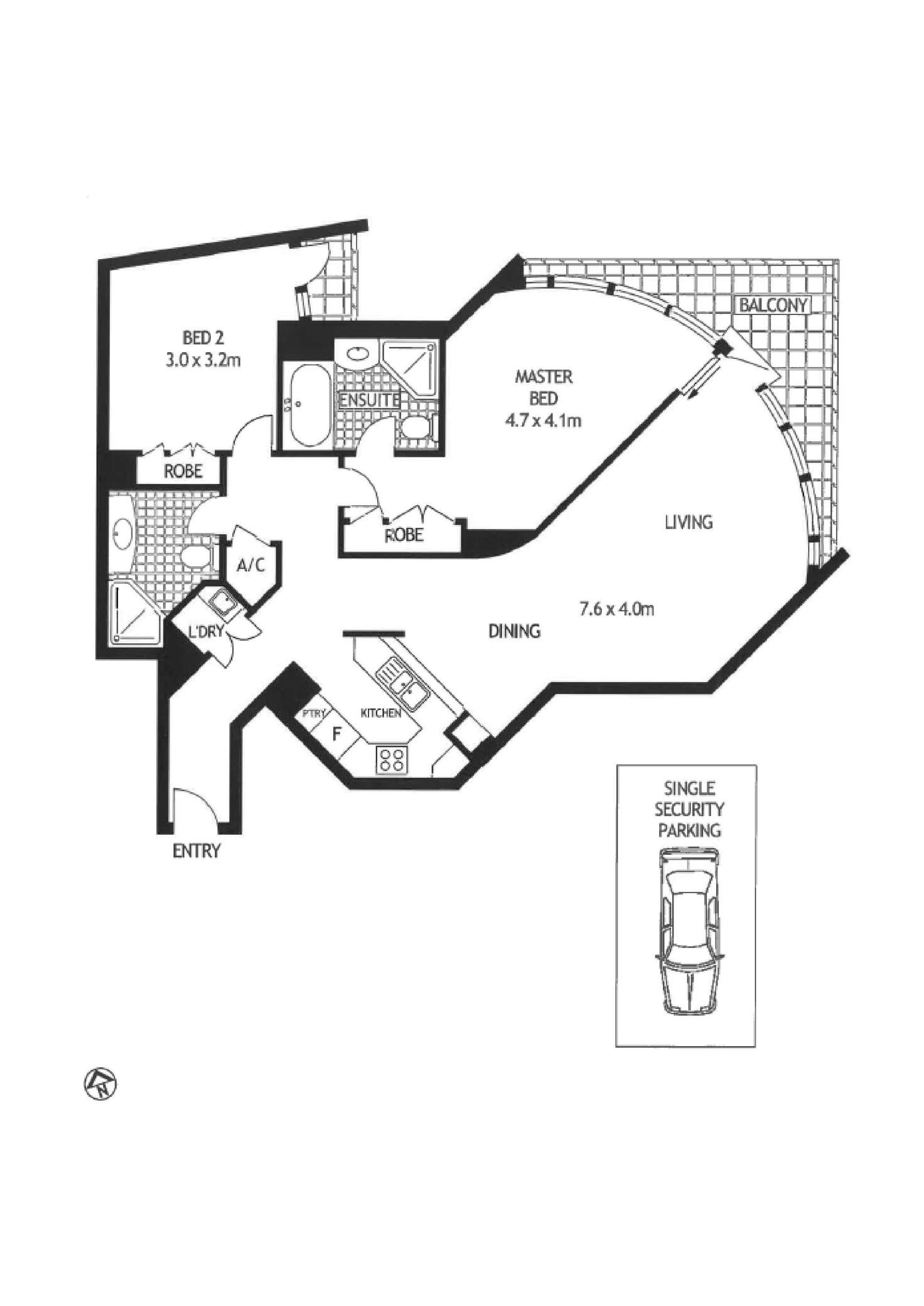 Floorplan of Homely apartment listing, 916/61 Macquarie Street, Sydney NSW 2000