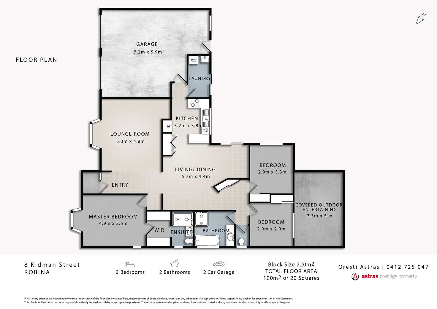 Floorplan of Homely house listing, 8 Kidman Street, Robina QLD 4226