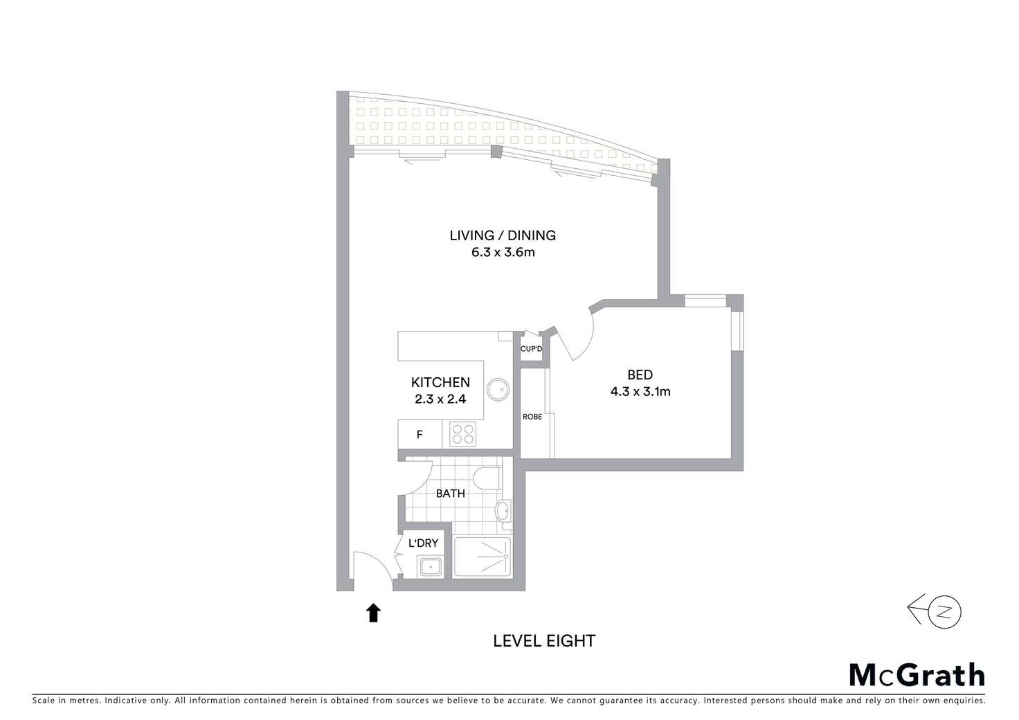 Floorplan of Homely unit listing, 804/3 Herbert Street, St Leonards NSW 2065