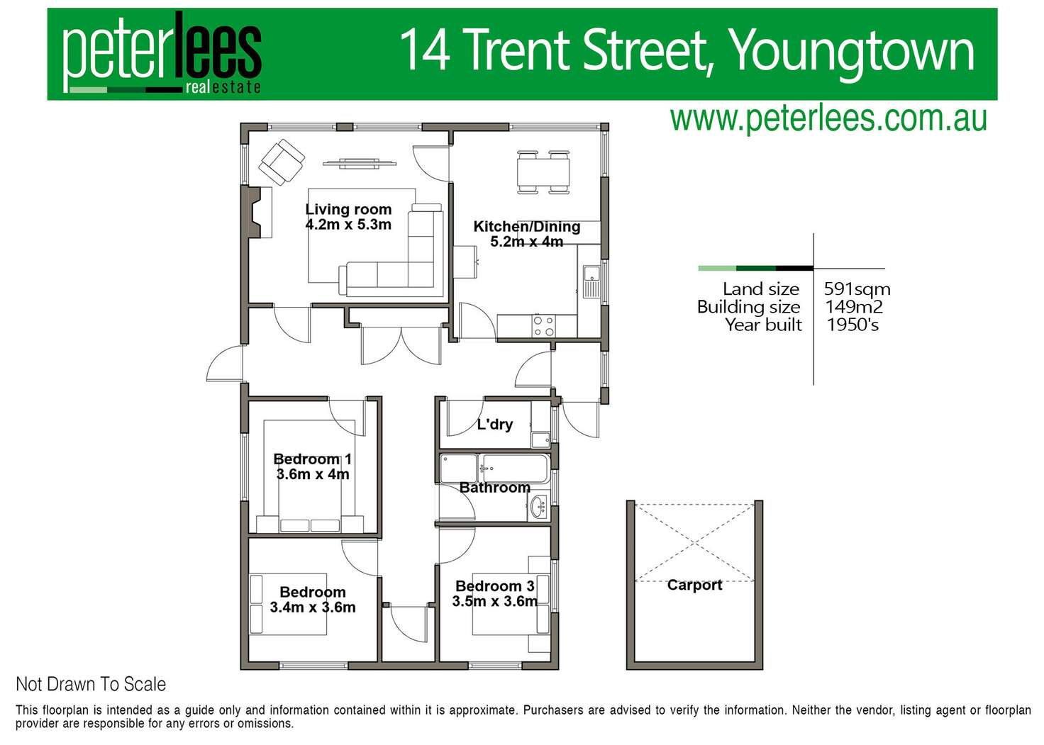 Floorplan of Homely house listing, 14 Trent Street, Youngtown TAS 7249