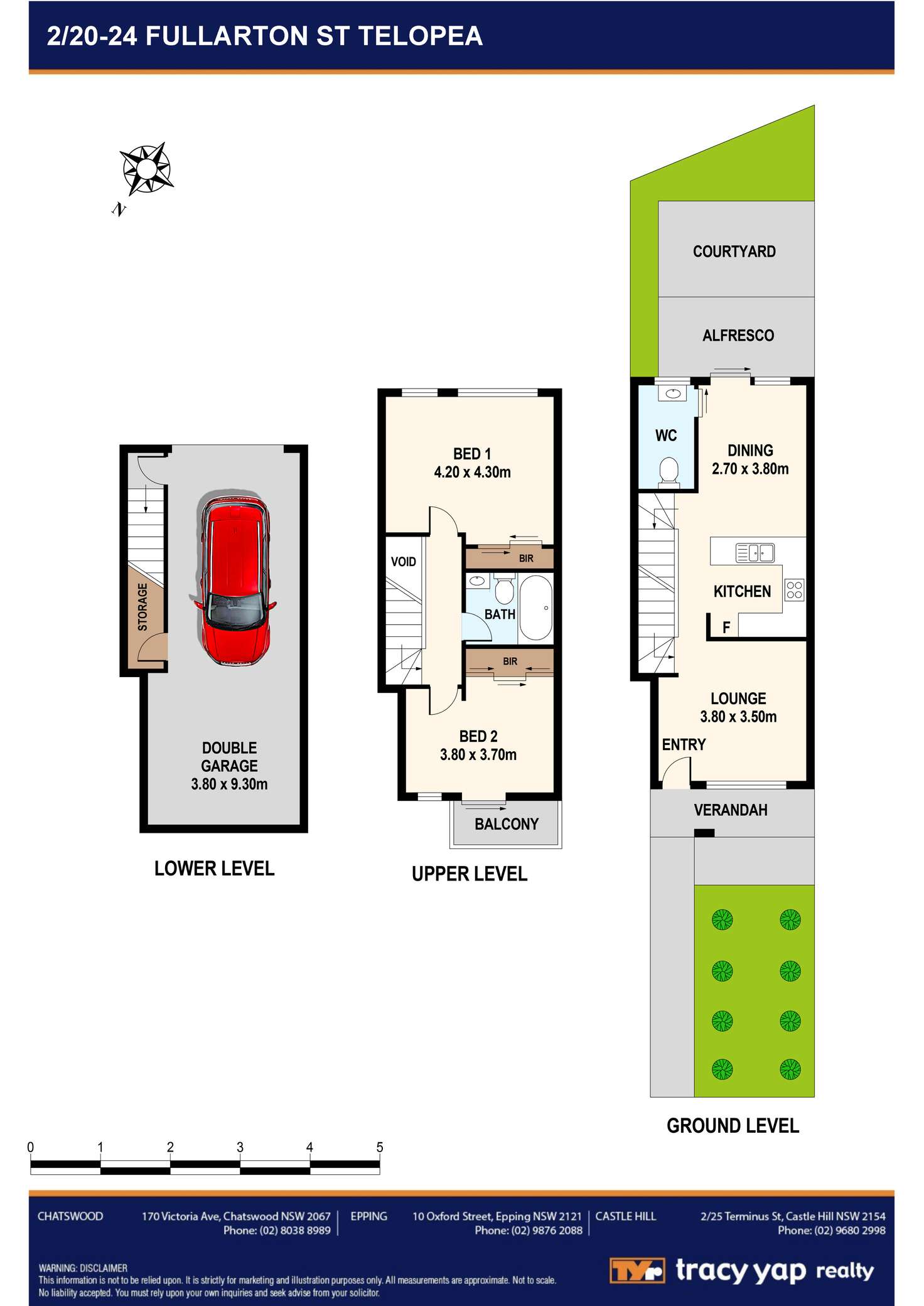 Floorplan of Homely townhouse listing, 2/20-24 Fullarton Street, Telopea NSW 2117