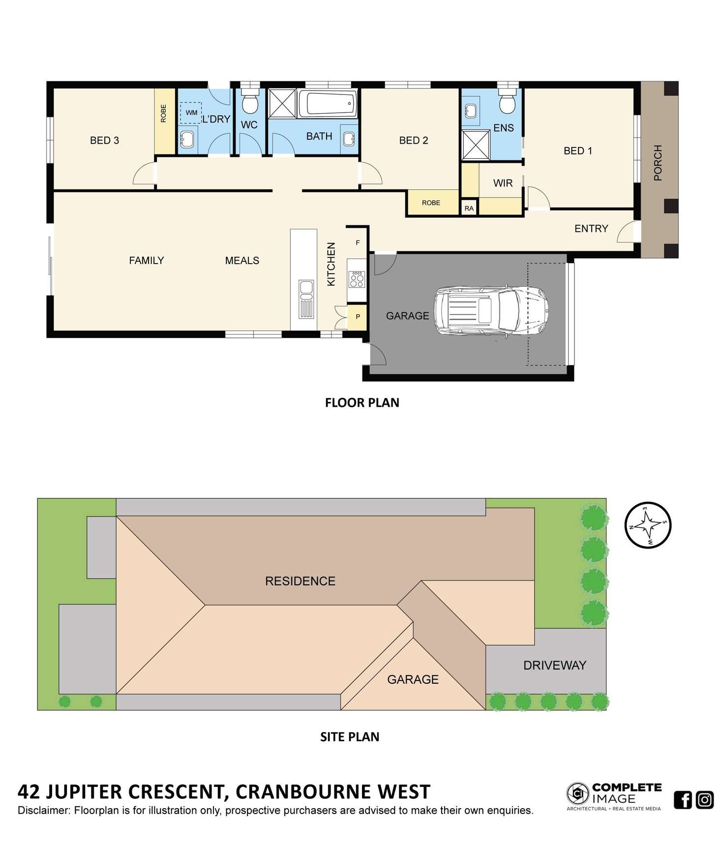 Floorplan of Homely house listing, 42 Jupiter Crescent, Cranbourne West VIC 3977