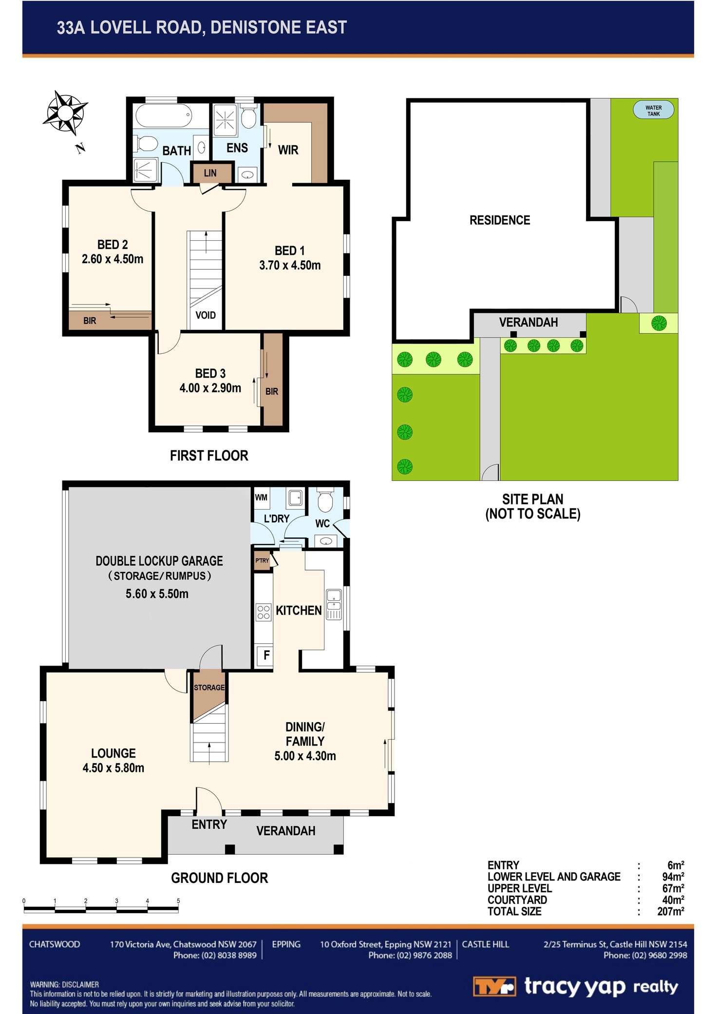 Floorplan of Homely townhouse listing, 33A Lovell Road, Denistone East NSW 2112