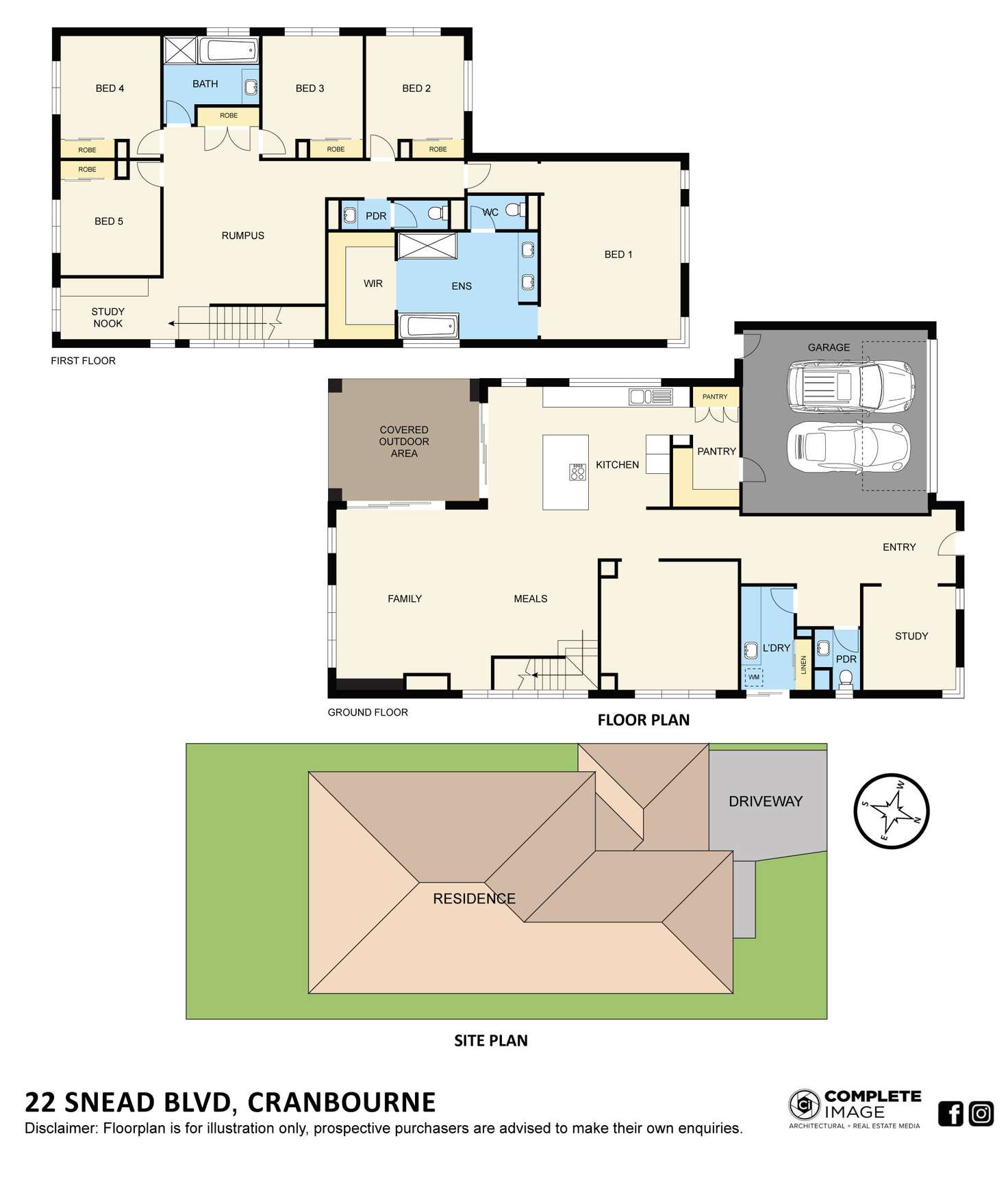 Floorplan of Homely house listing, 22 Snead Boulevard, Cranbourne VIC 3977