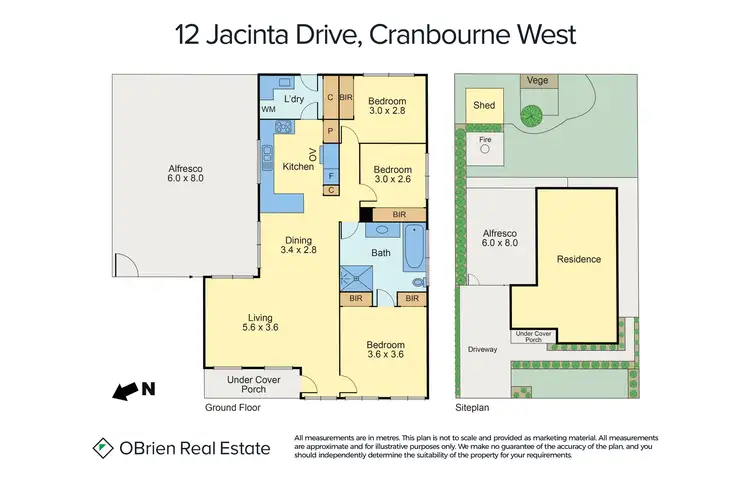 Floorplan of Homely house listing, 12 Jacinta Drive, Cranbourne West VIC 3977