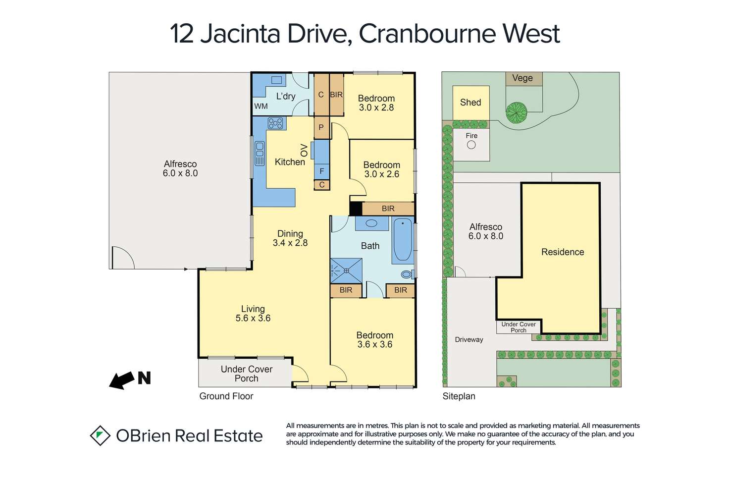 Floorplan of Homely house listing, 12 Jacinta Drive, Cranbourne West VIC 3977