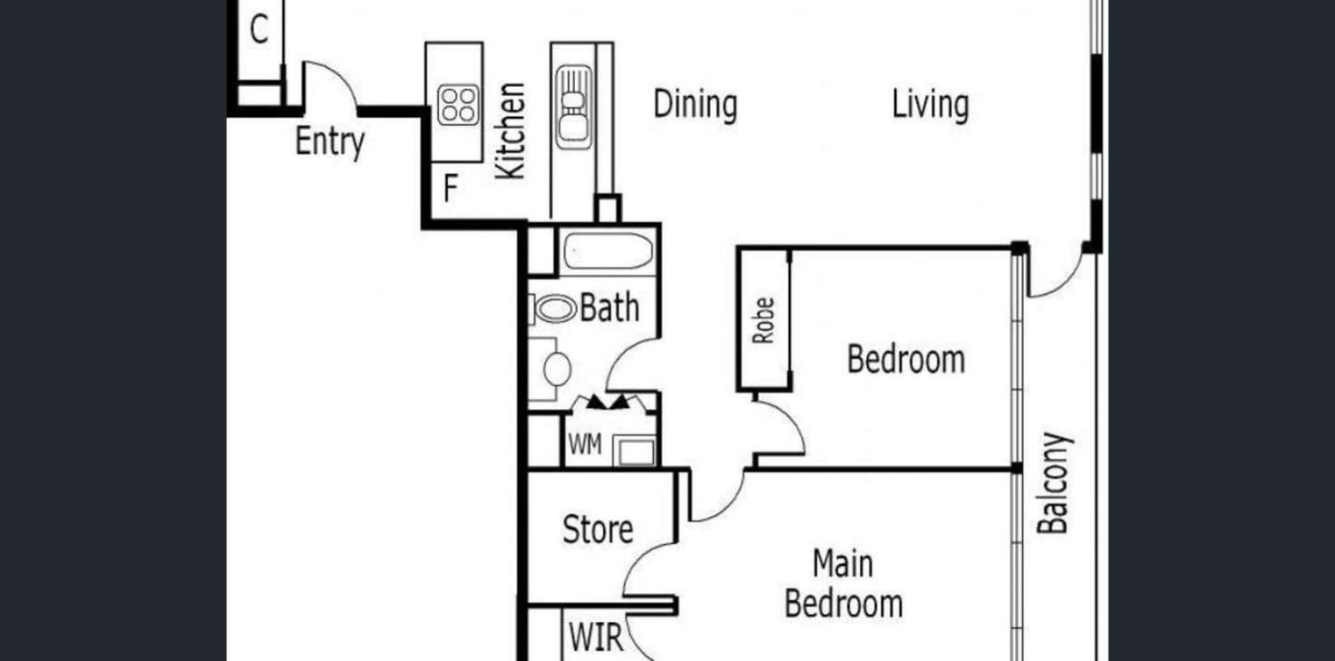 Floorplan of Homely apartment listing, 11/63 Dorcas Street, South Melbourne VIC 3205