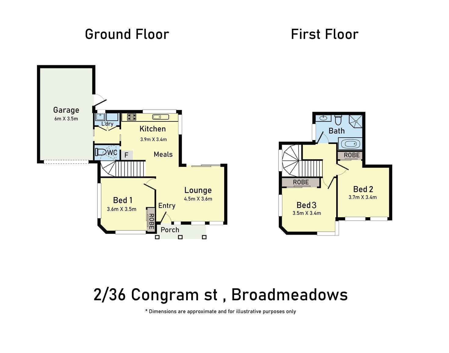 Floorplan of Homely unit listing, 2/36 Congram Street, Broadmeadows VIC 3047