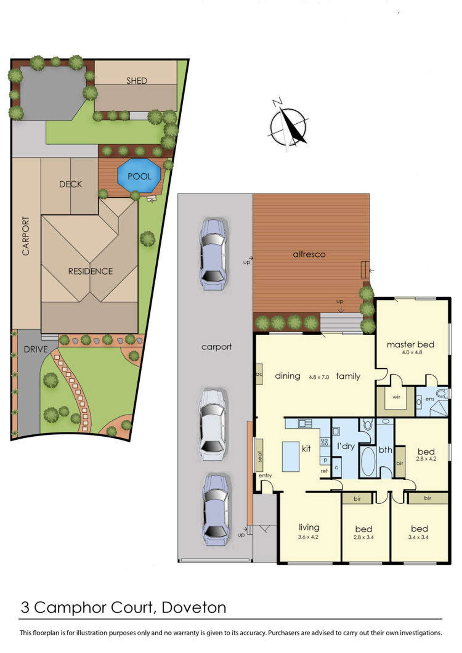 Floorplan of Homely house listing, 3 Camphor Court, Doveton VIC 3177