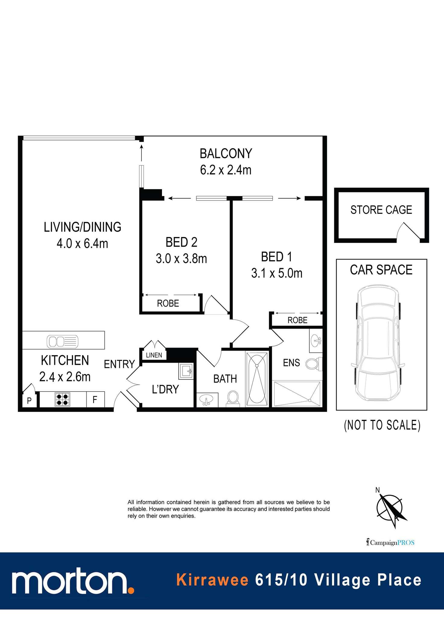 Floorplan of Homely apartment listing, 615/10 Village Place, Kirrawee NSW 2232