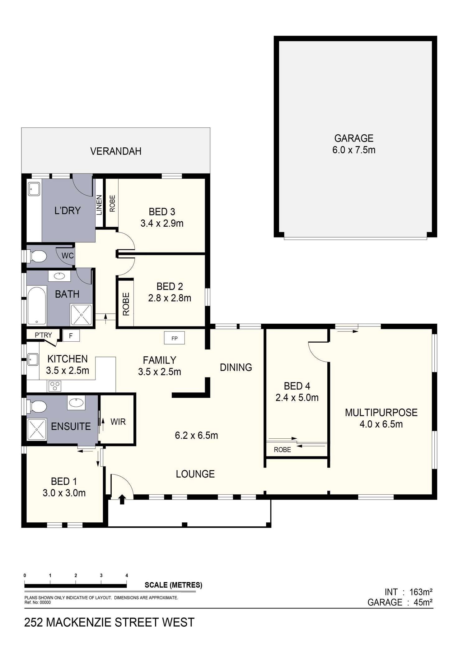 Floorplan of Homely house listing, 252 MacKenzie Street West, Kangaroo Flat VIC 3555