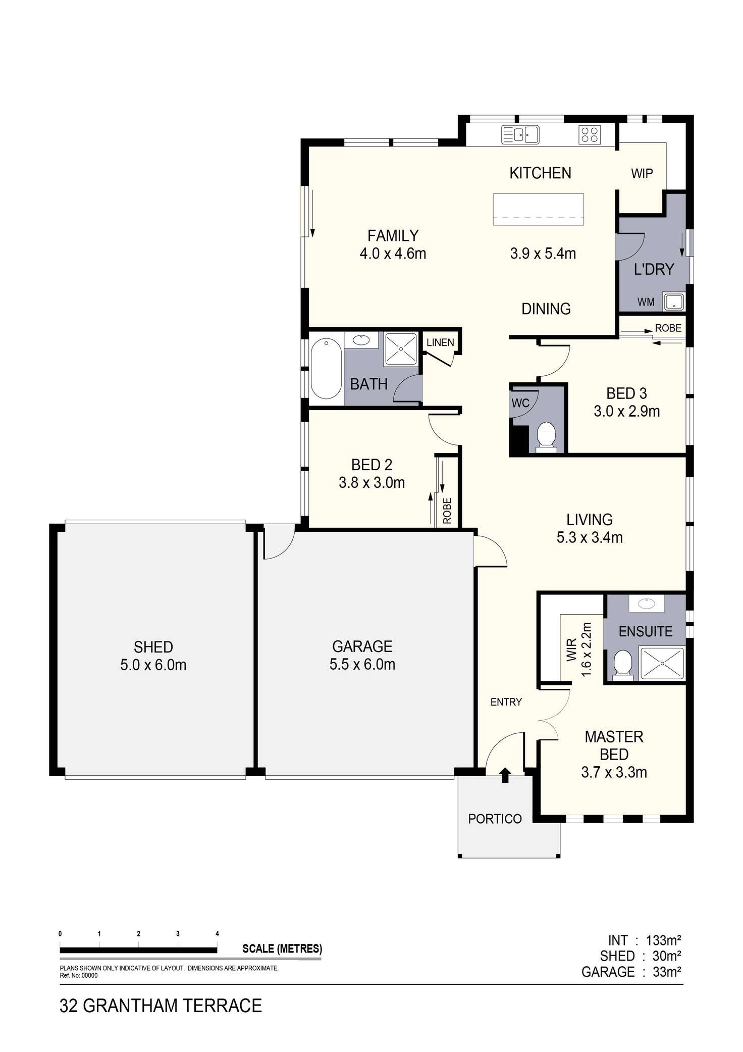 Floorplan of Homely house listing, 32 Grantham Terrace, Kangaroo Flat VIC 3555