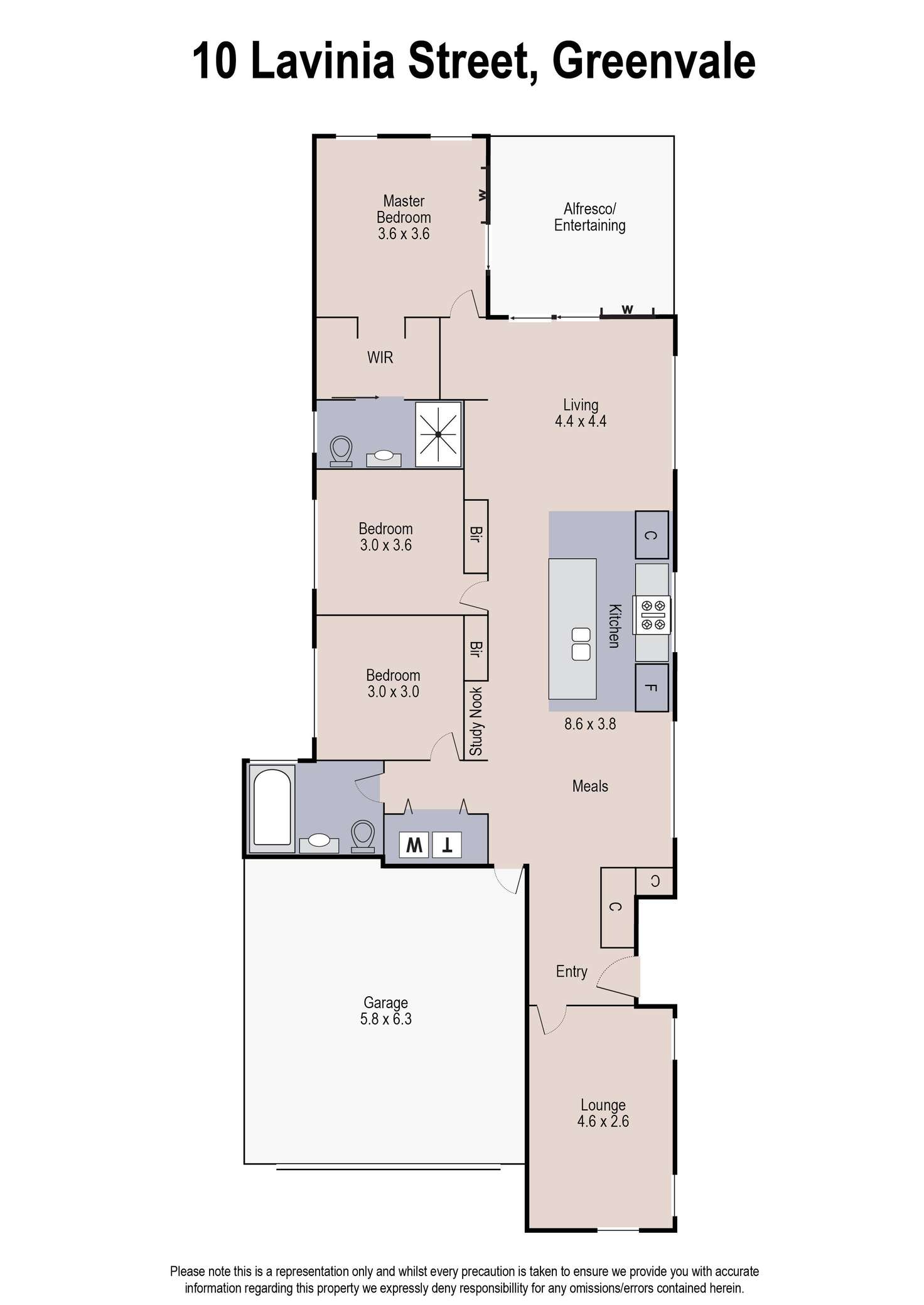Floorplan of Homely house listing, 10 Lavinia Street, Greenvale VIC 3059