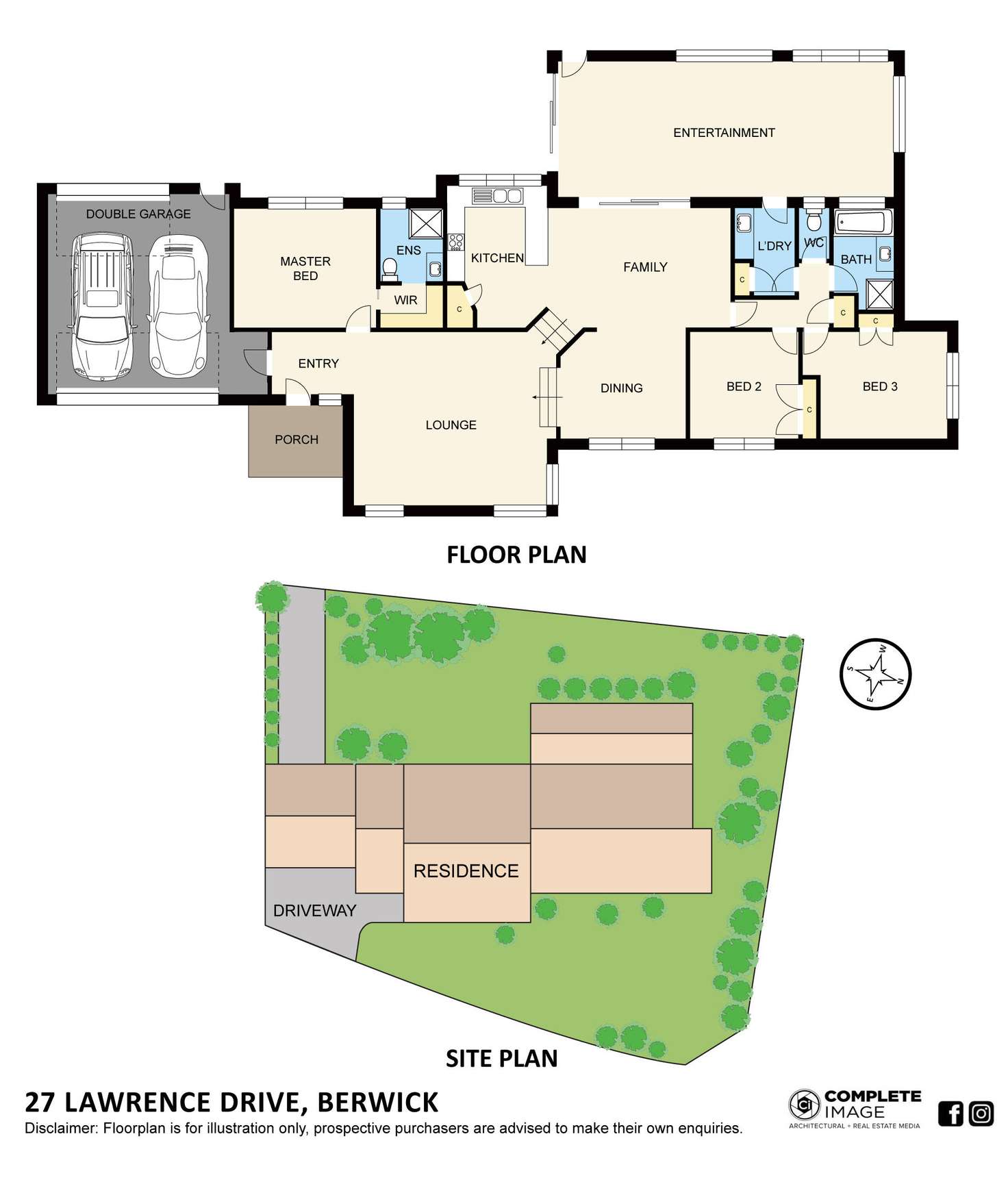 Floorplan of Homely house listing, 27 Lawrence Drive, Berwick VIC 3806