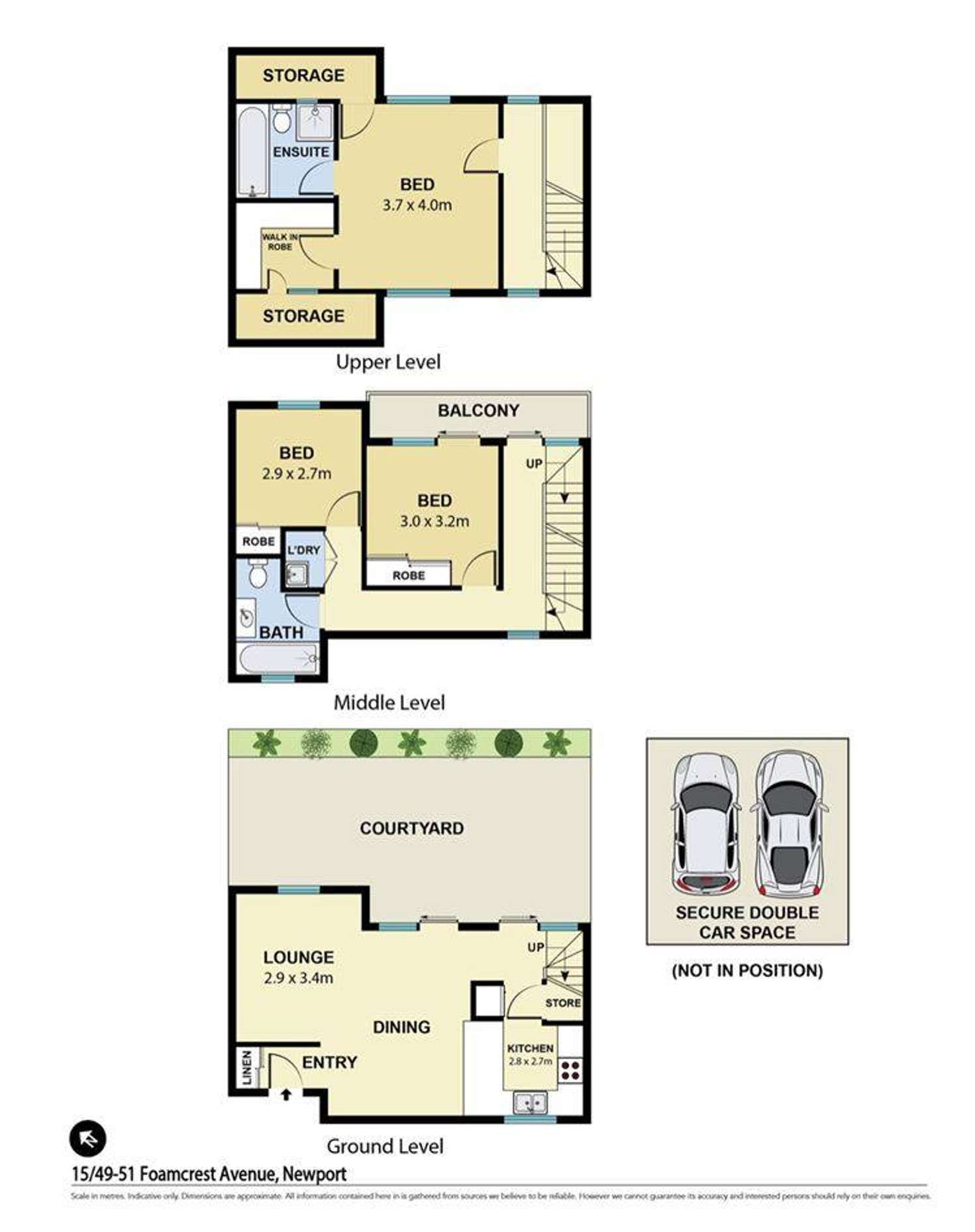 Floorplan of Homely townhouse listing, 15/49-51 Foamcrest Avenue, Newport NSW 2106