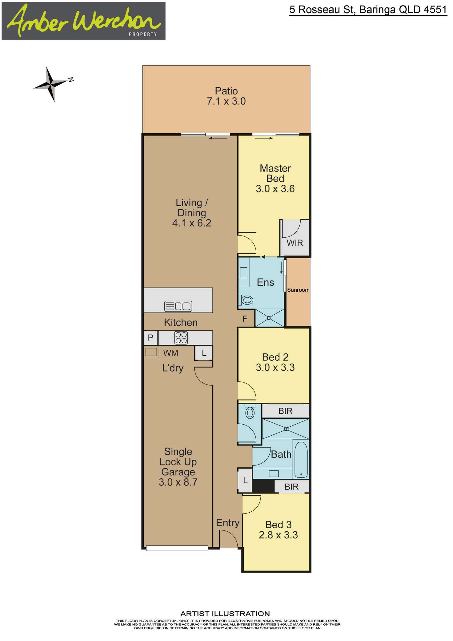 Floorplan of Homely house listing, 5 Rosseau Street, Baringa QLD 4551