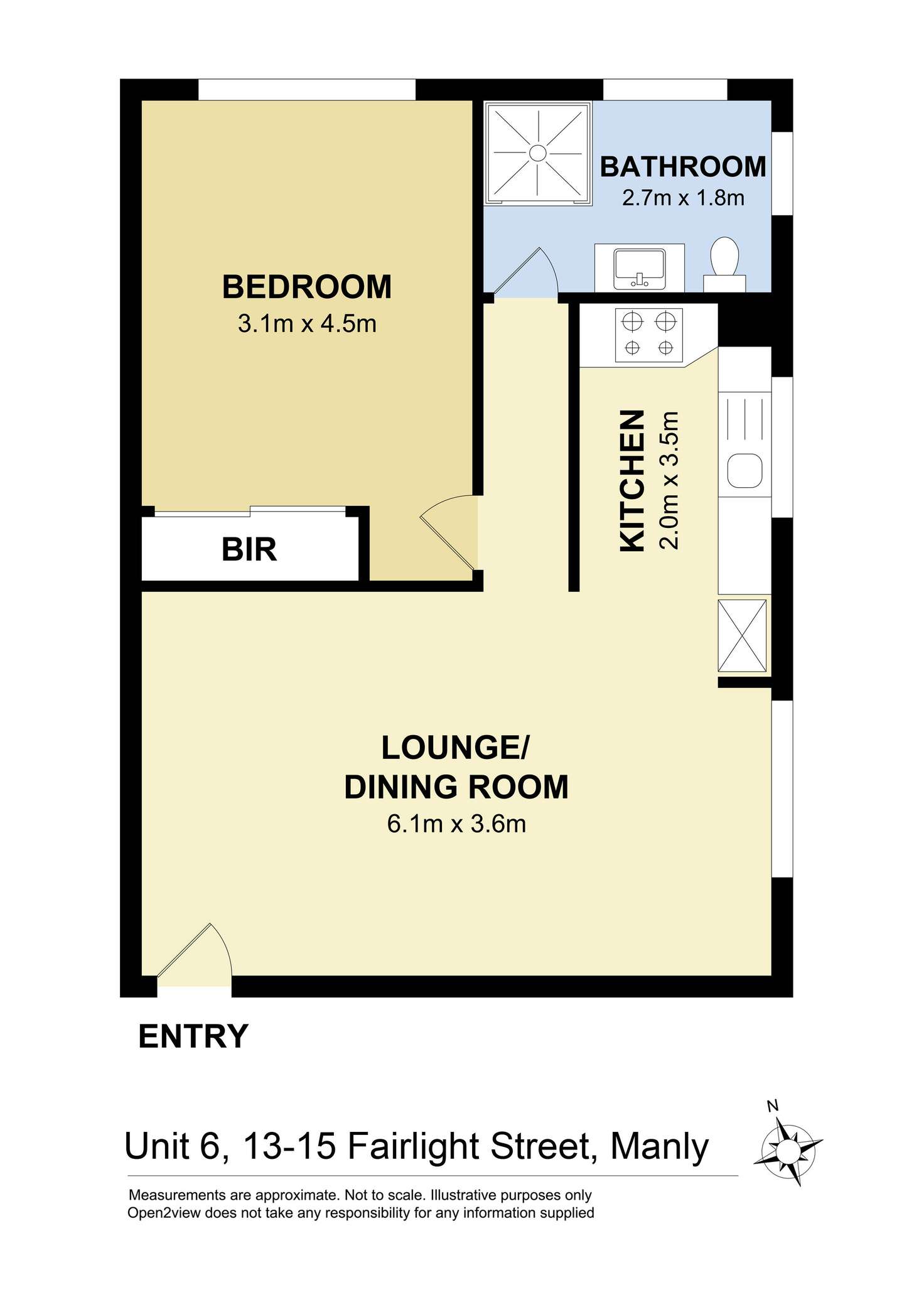 Floorplan of Homely apartment listing, 6/13-15 Fairlight Street, Manly NSW 2095