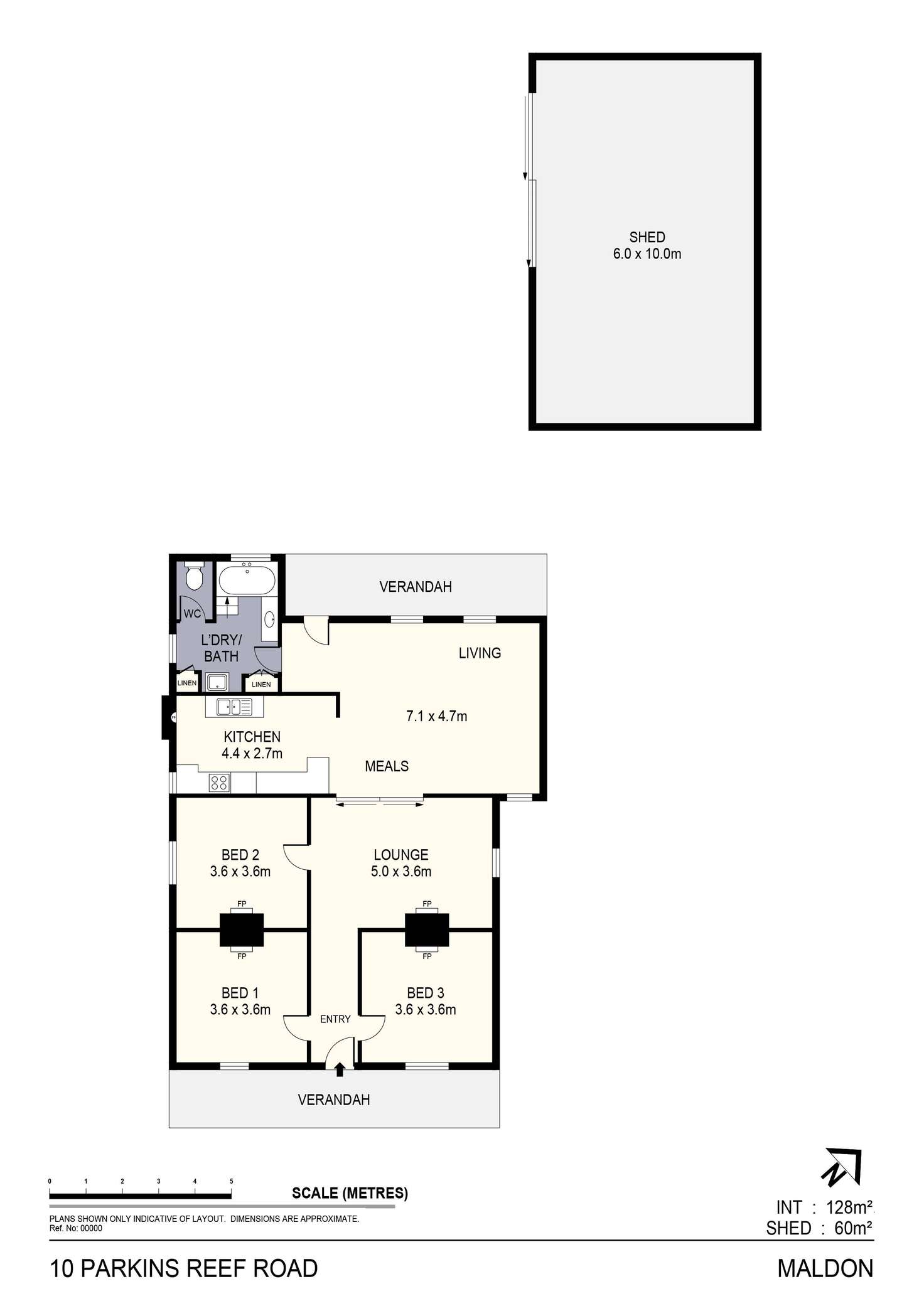 Floorplan of Homely house listing, 10 Parkins Reef Road, Maldon VIC 3463