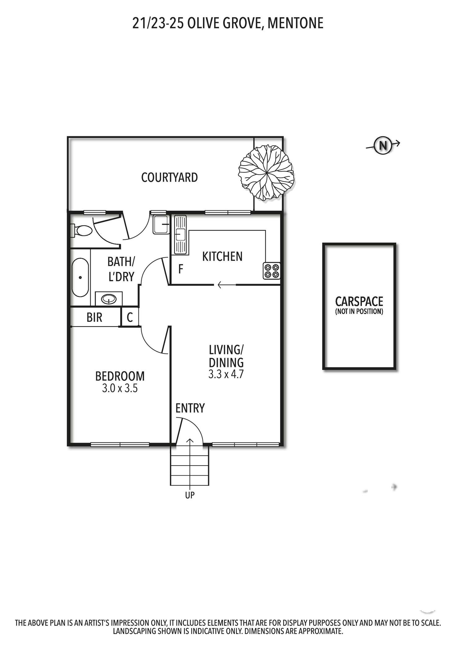 Floorplan of Homely villa listing, 21/23-25 Olive Grove, Mentone VIC 3194