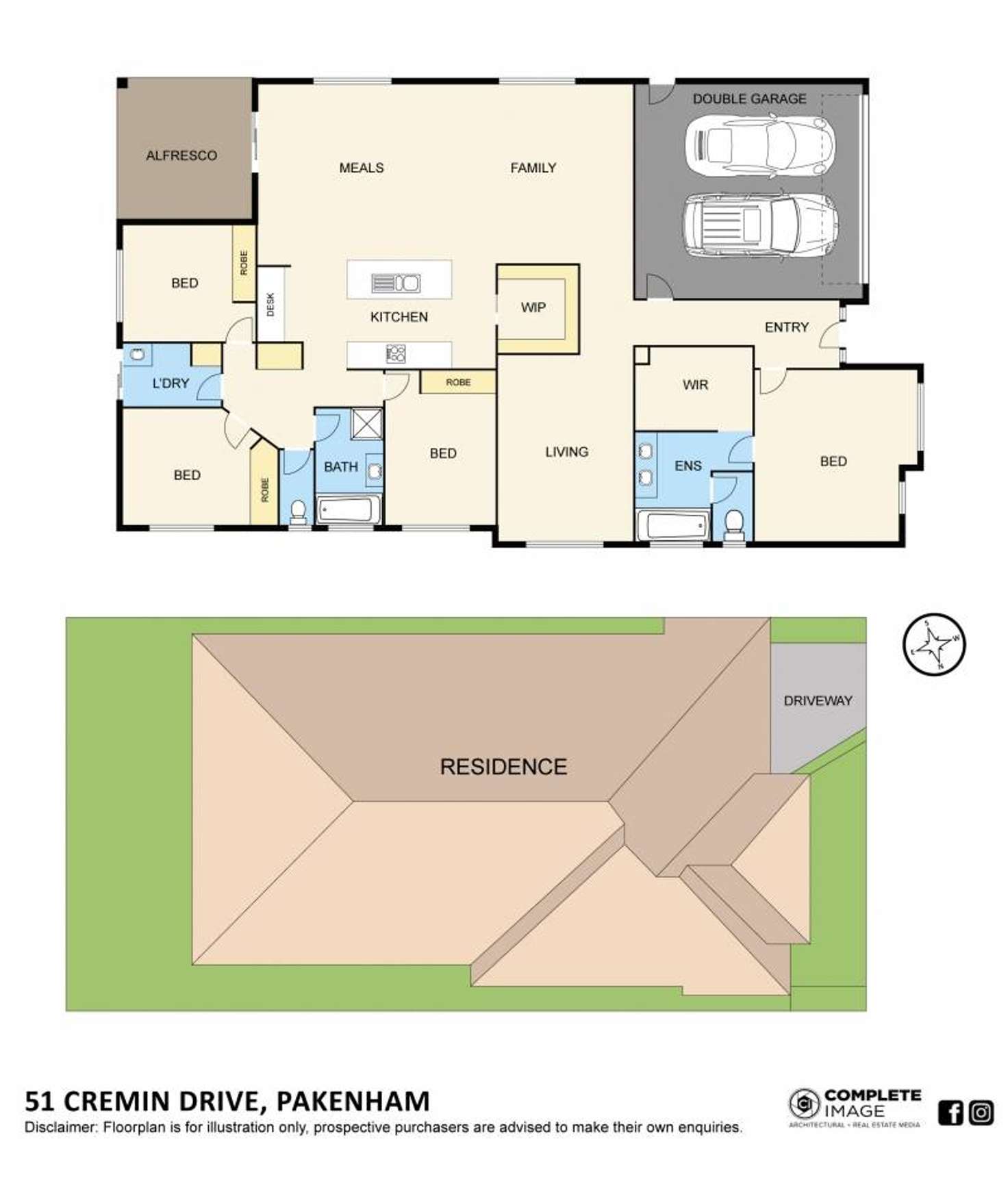 Floorplan of Homely house listing, 51 Cremin Drive, Pakenham VIC 3810