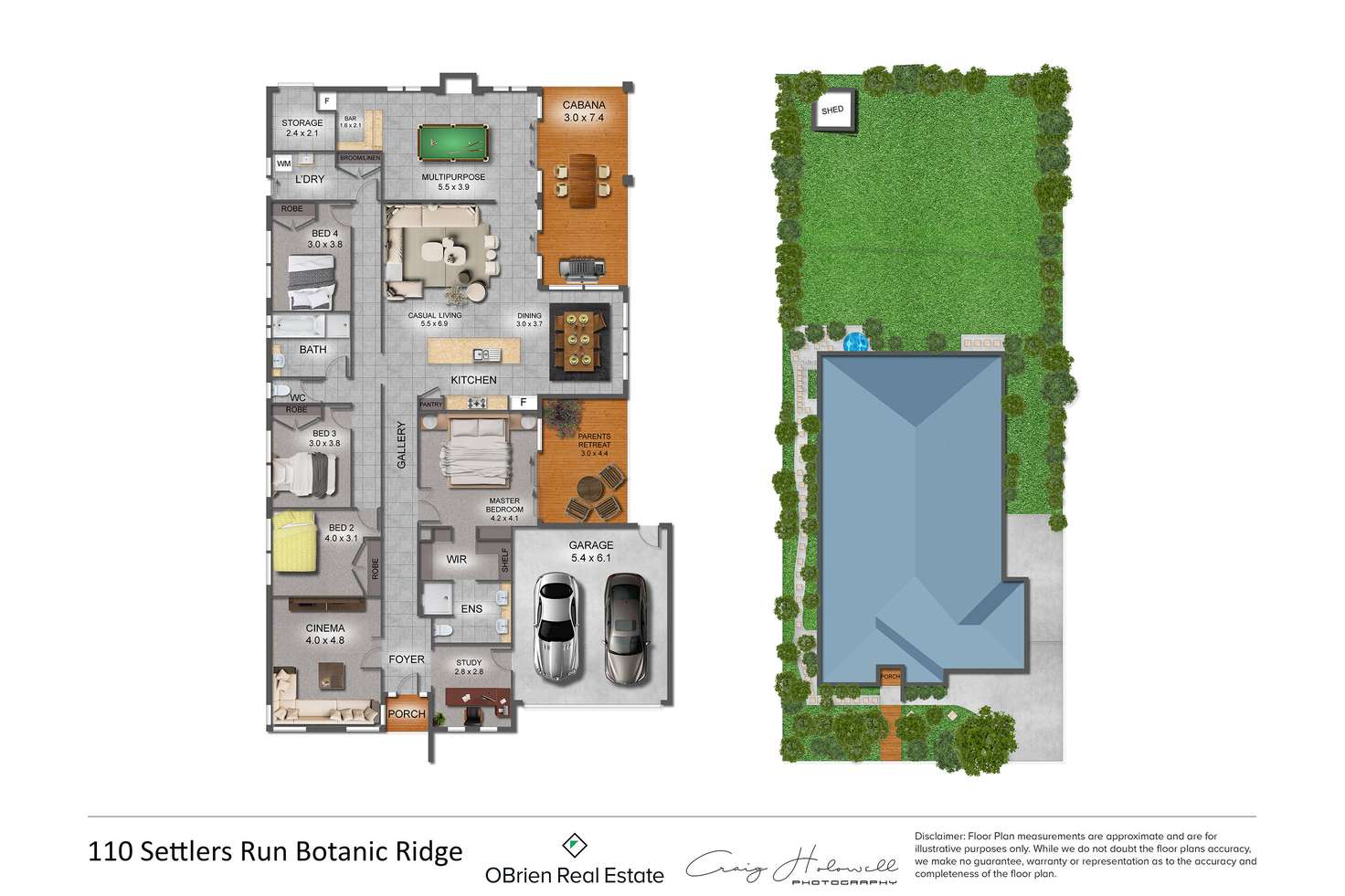 Floorplan of Homely house listing, 110 Settlers Run Boulevard, Botanic Ridge VIC 3977
