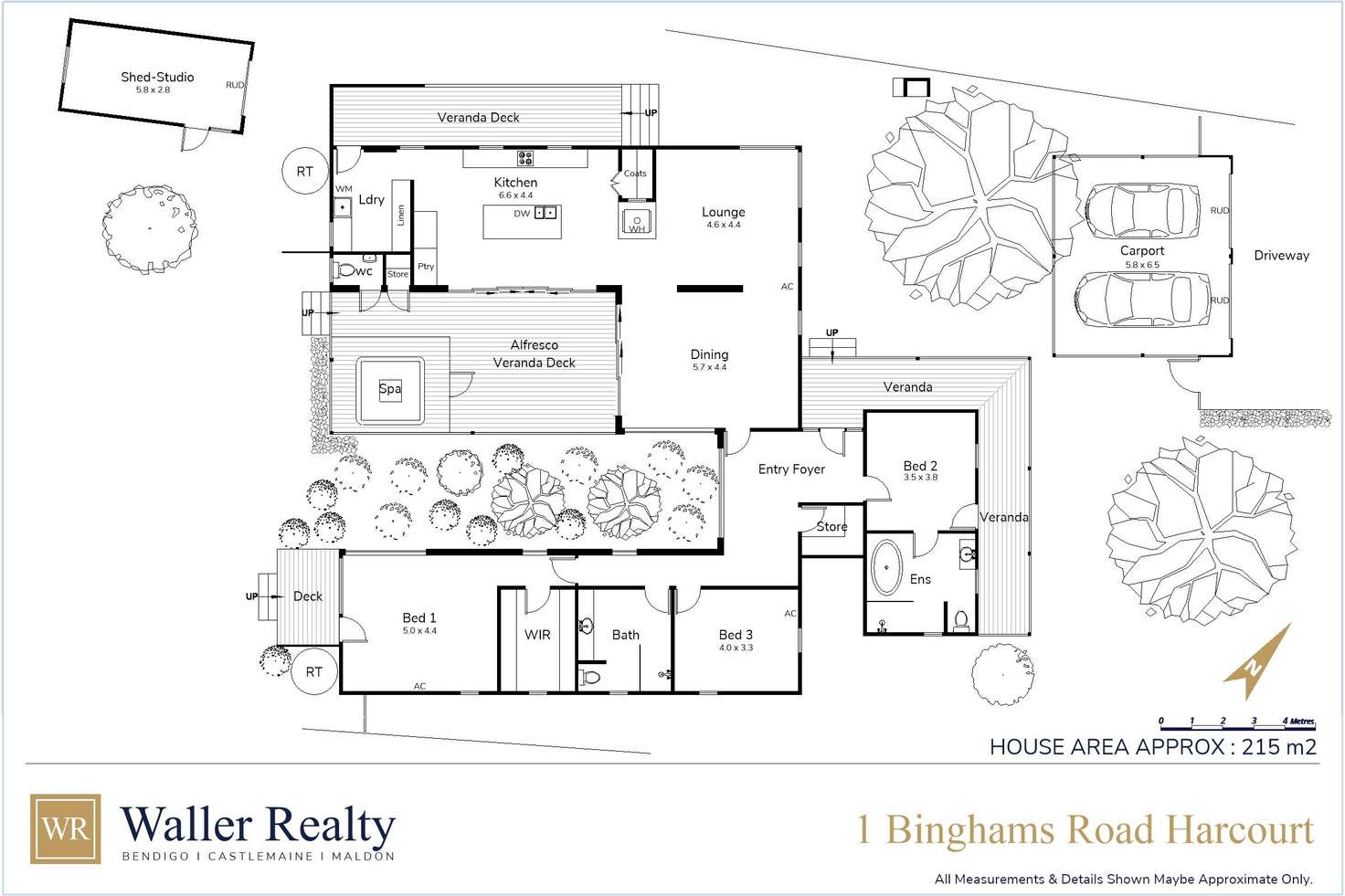 Floorplan of Homely house listing, 1 Binghams Road, Harcourt VIC 3453