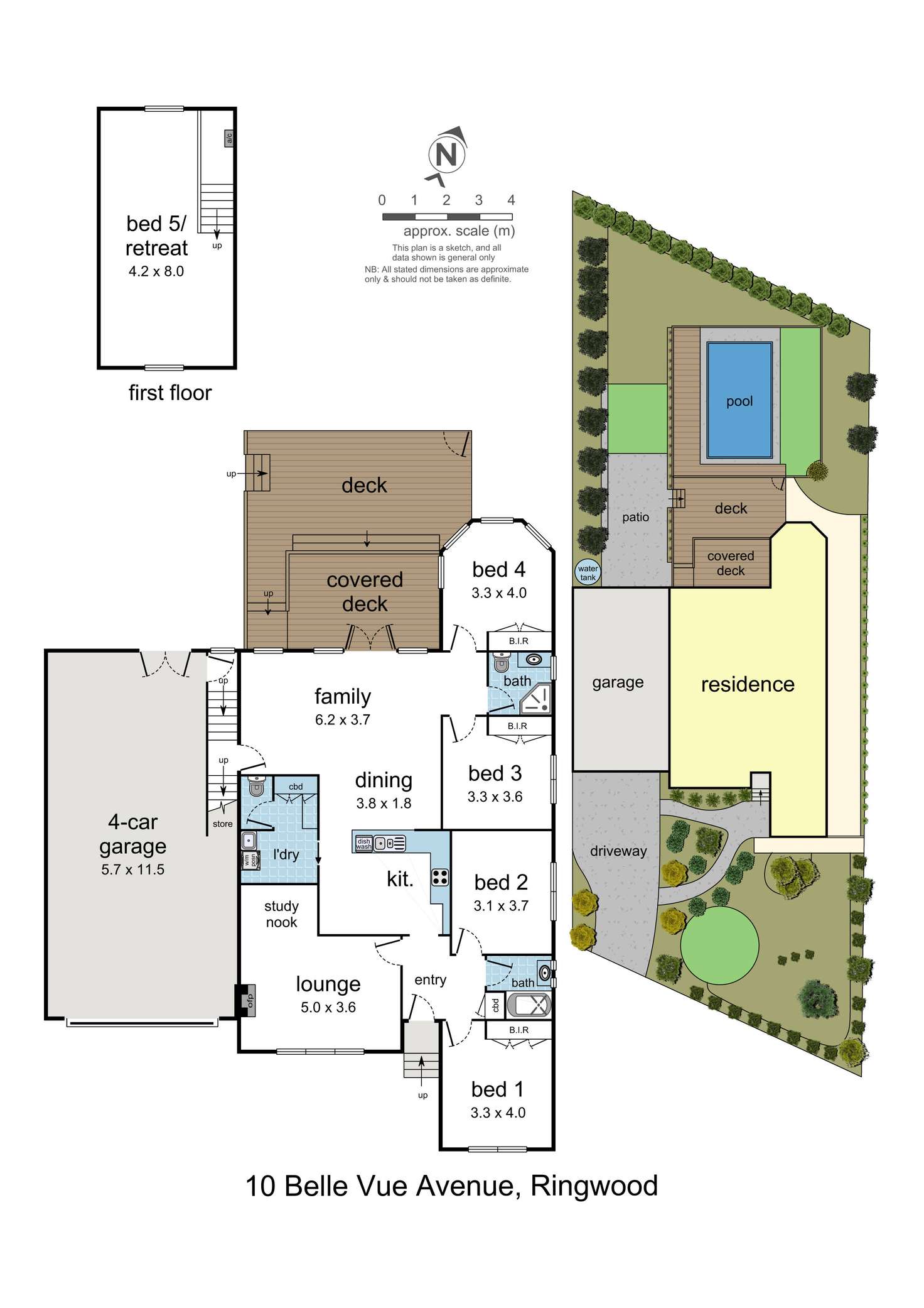 Floorplan of Homely house listing, 10 Belle Vue Avenue, Ringwood VIC 3134