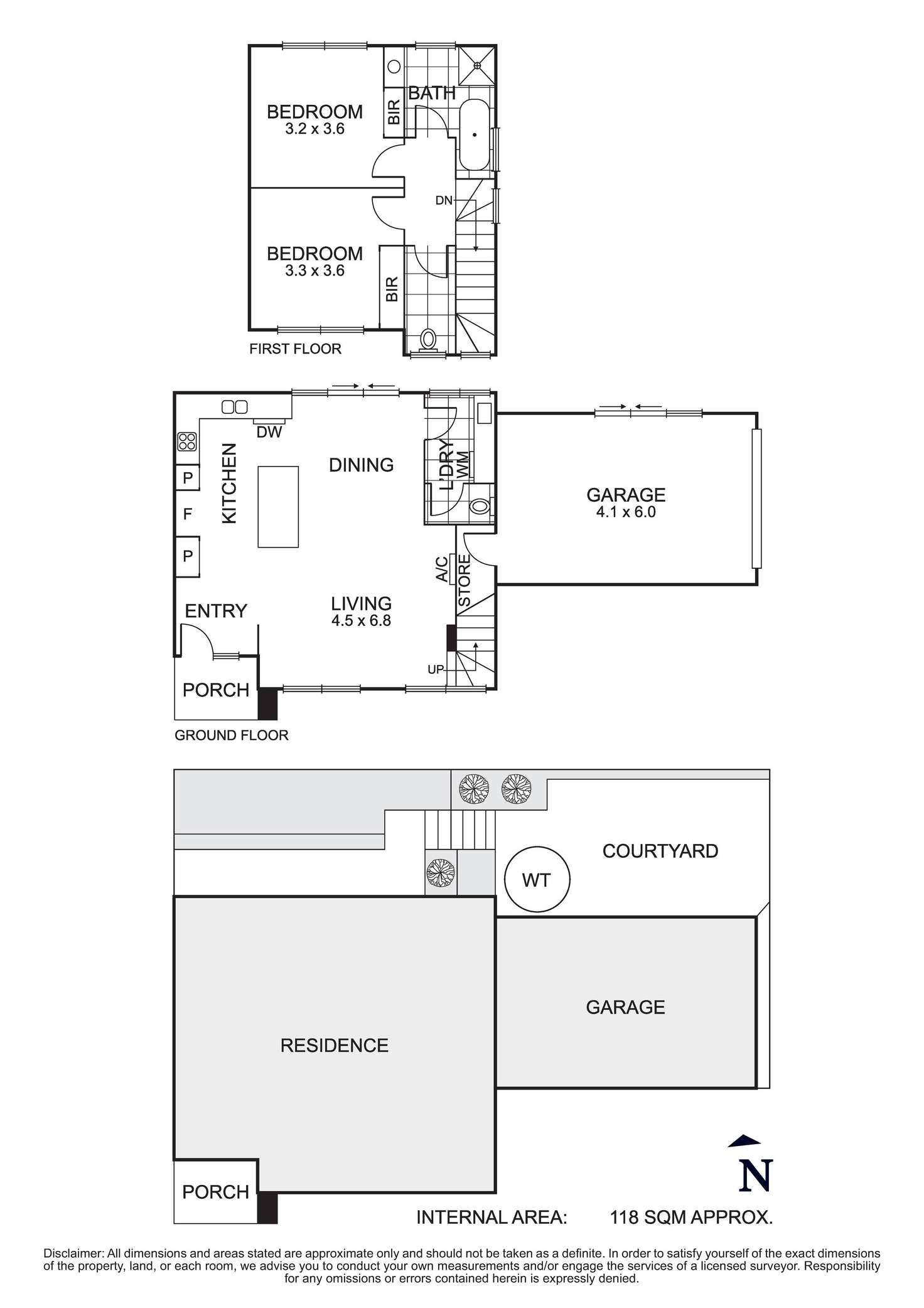 Floorplan of Homely townhouse listing, 3/42 Loch Street, Coburg VIC 3058