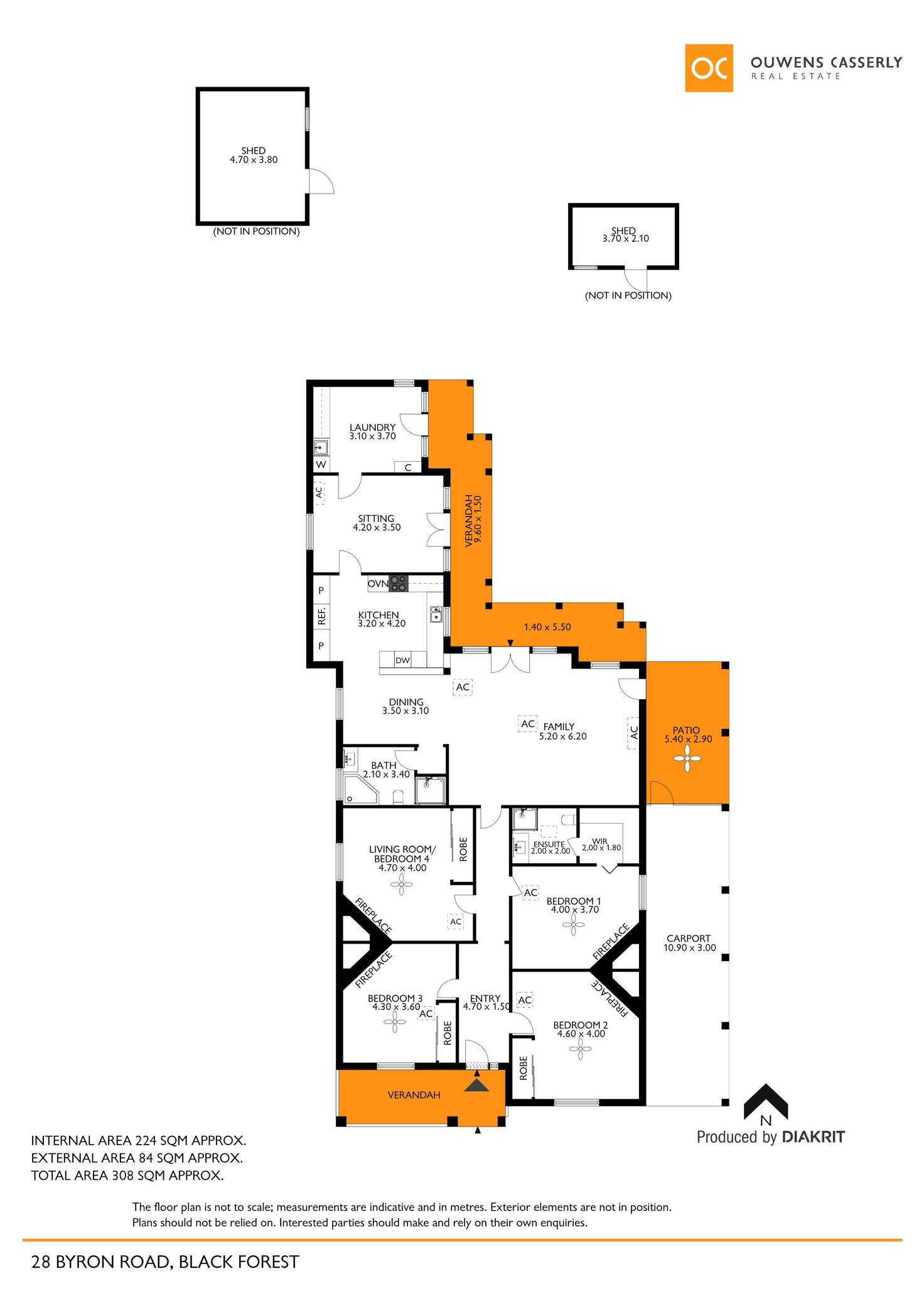 Floorplan of Homely house listing, 28 Byron Road, Black Forest SA 5035