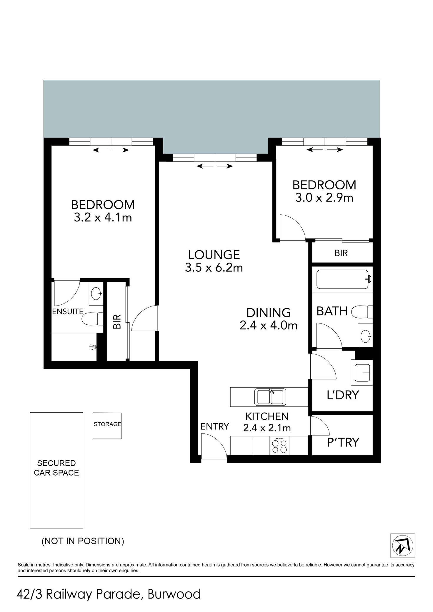 Floorplan of Homely apartment listing, 42/3 Railway Parade, Burwood NSW 2134