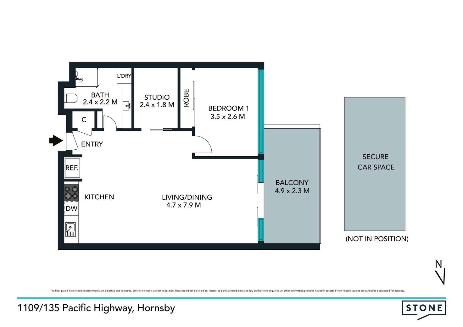 Floorplan of Homely apartment listing, 1109/135 Pacific Highway, Hornsby NSW 2077