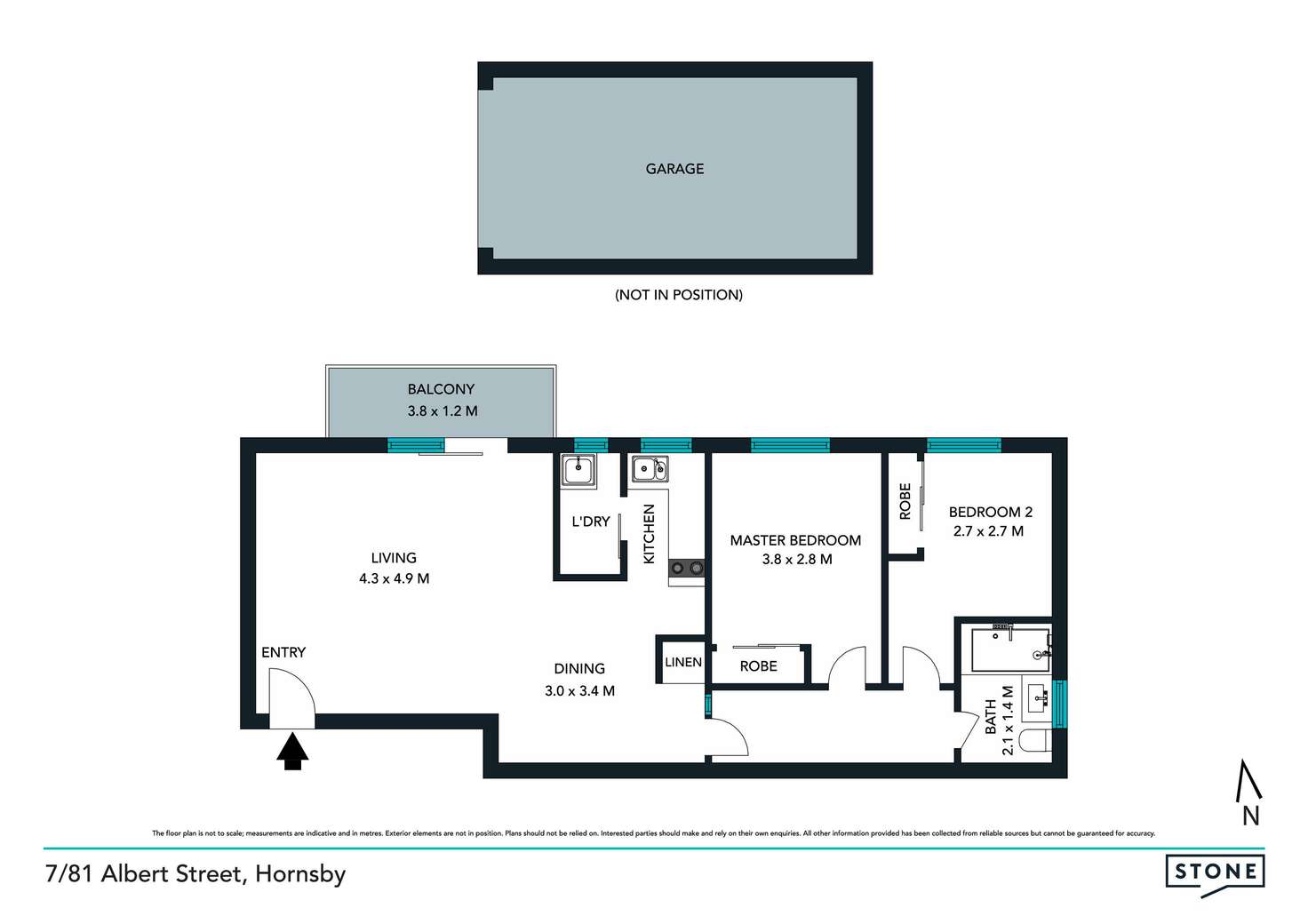 Floorplan of Homely apartment listing, 7/81 Albert Street, Hornsby NSW 2077