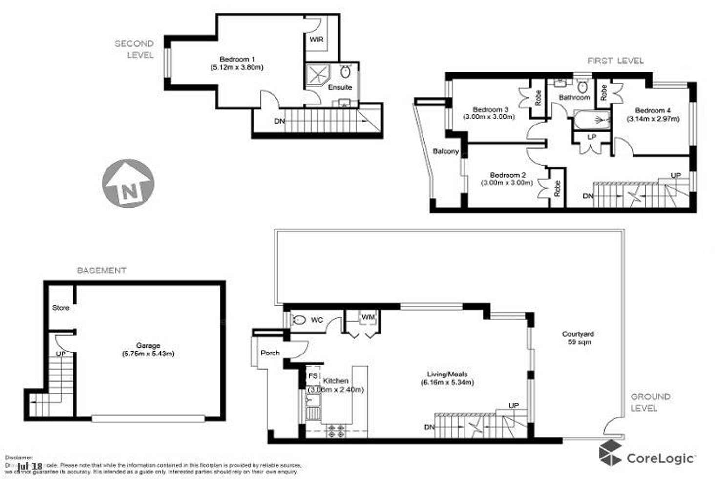 Floorplan of Homely townhouse listing, 1/470-472 Pacific Highway, Asquith NSW 2077