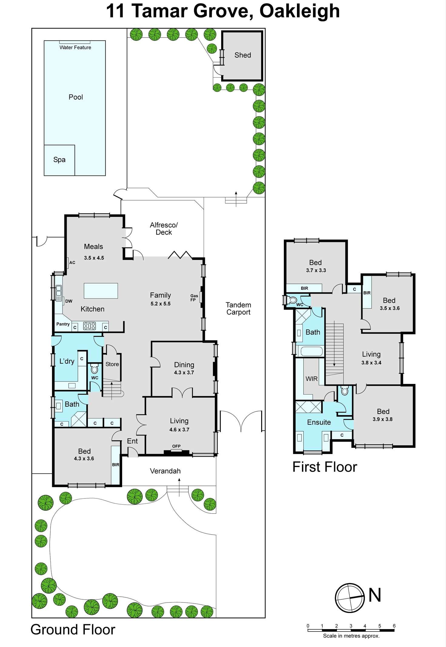 Floorplan of Homely house listing, 11 Tamar Grove, Oakleigh VIC 3166