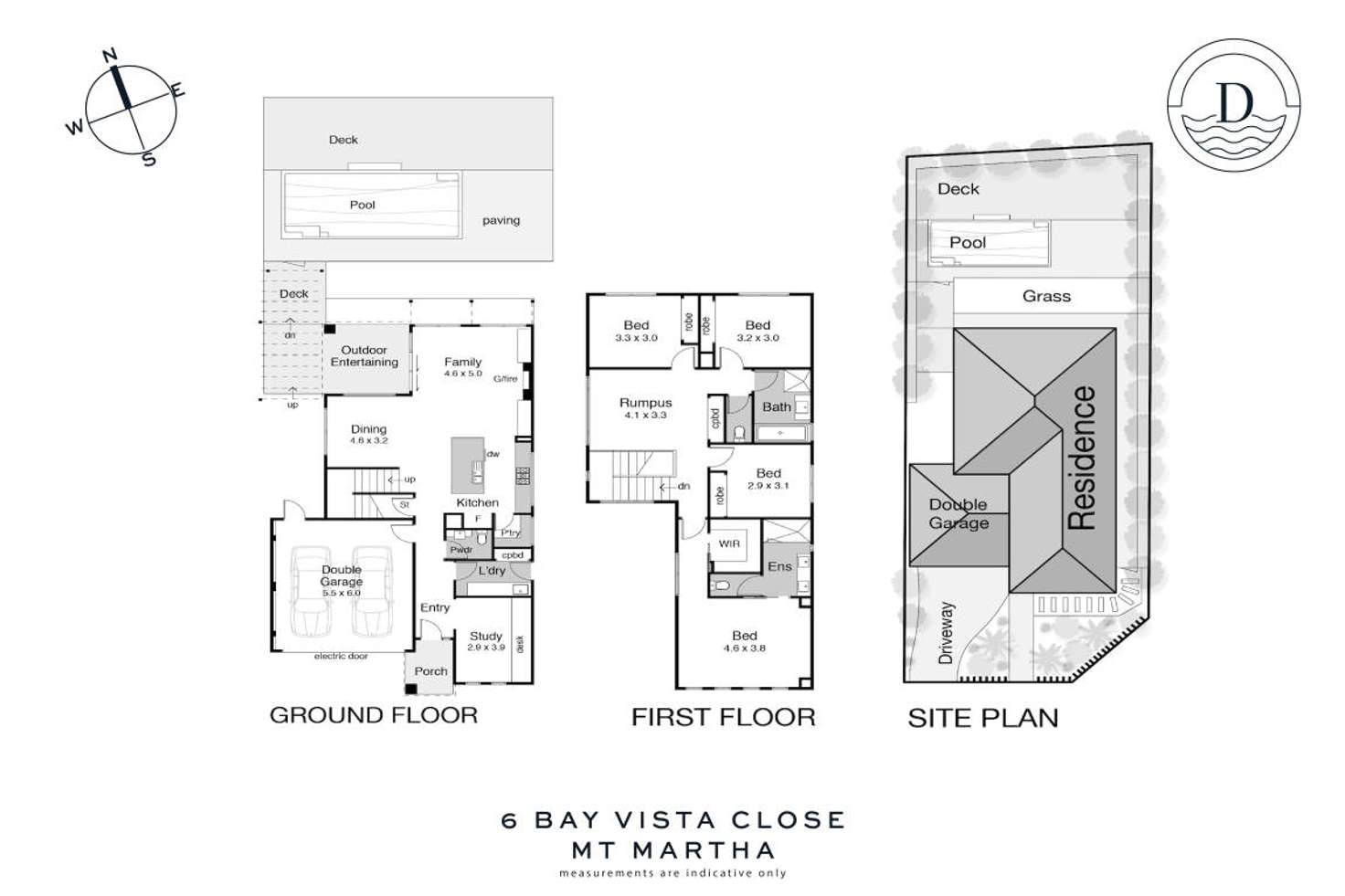 Floorplan of Homely house listing, 6 Bay Vista Close, Mount Martha VIC 3934
