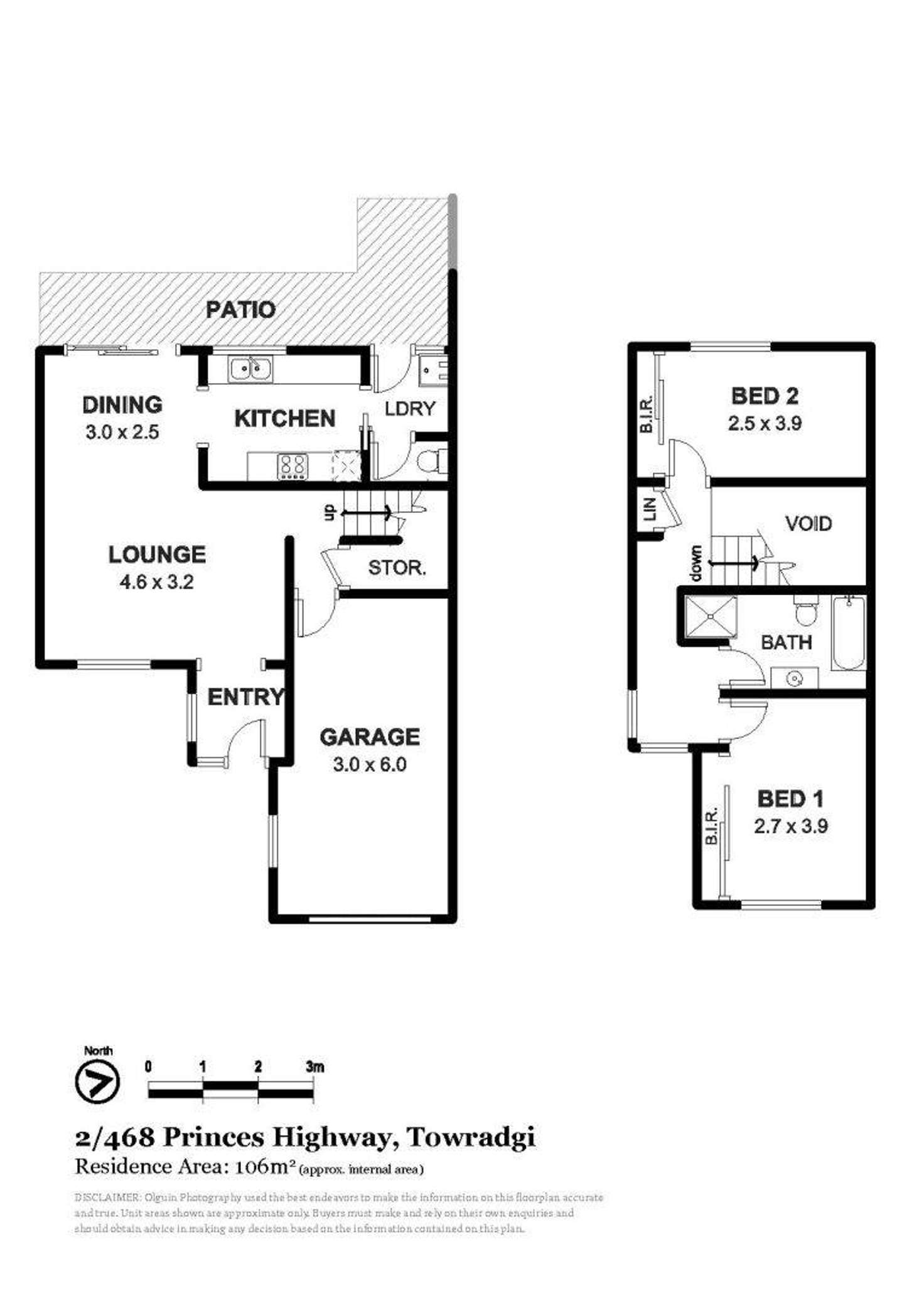 Floorplan of Homely townhouse listing, 2/468 Princes Highway, Towradgi NSW 2518