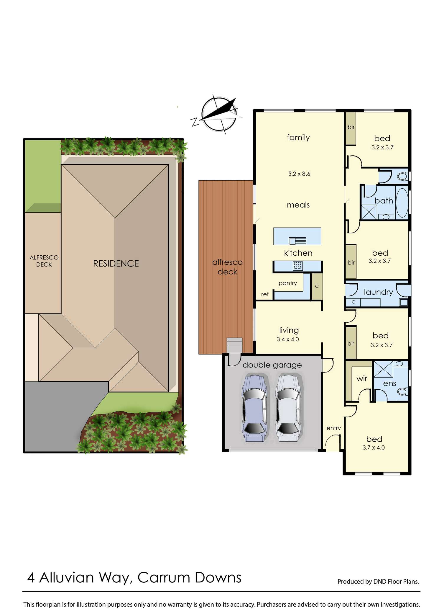 Floorplan of Homely house listing, 4 Alluvian Way, Carrum Downs VIC 3201