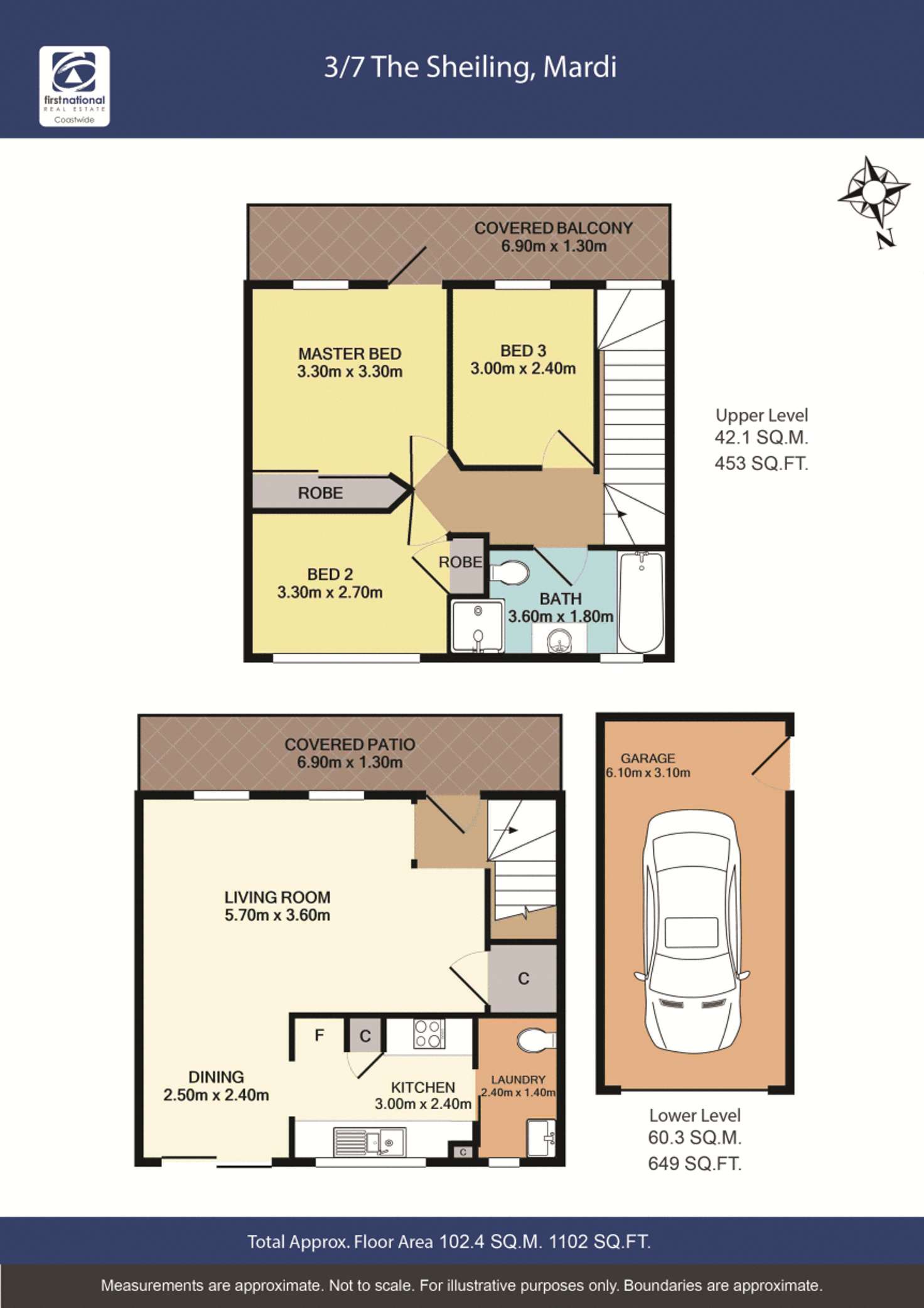 Floorplan of Homely townhouse listing, 3/7 The Sheiling, Mardi NSW 2259