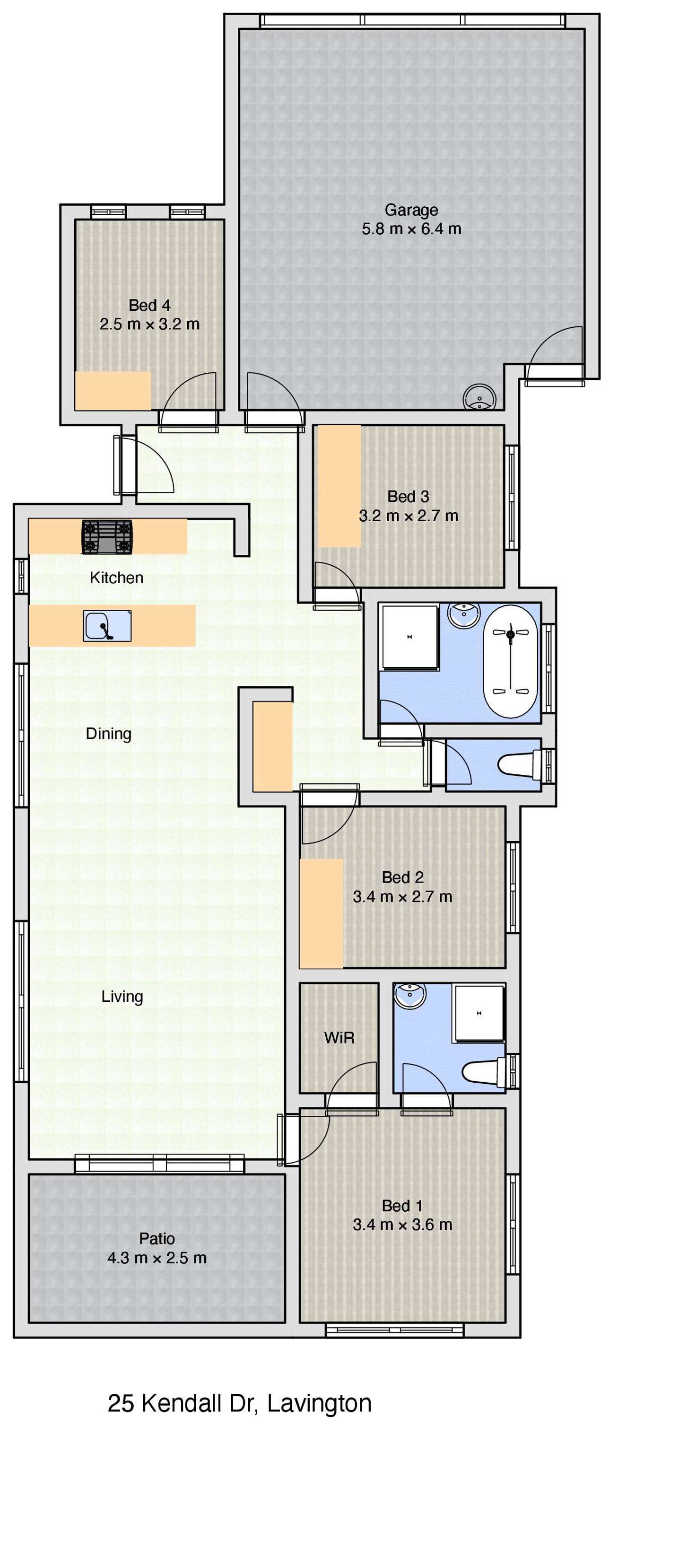 Floorplan of Homely house listing, 25 Kendall Drive, Hamilton Valley NSW 2641