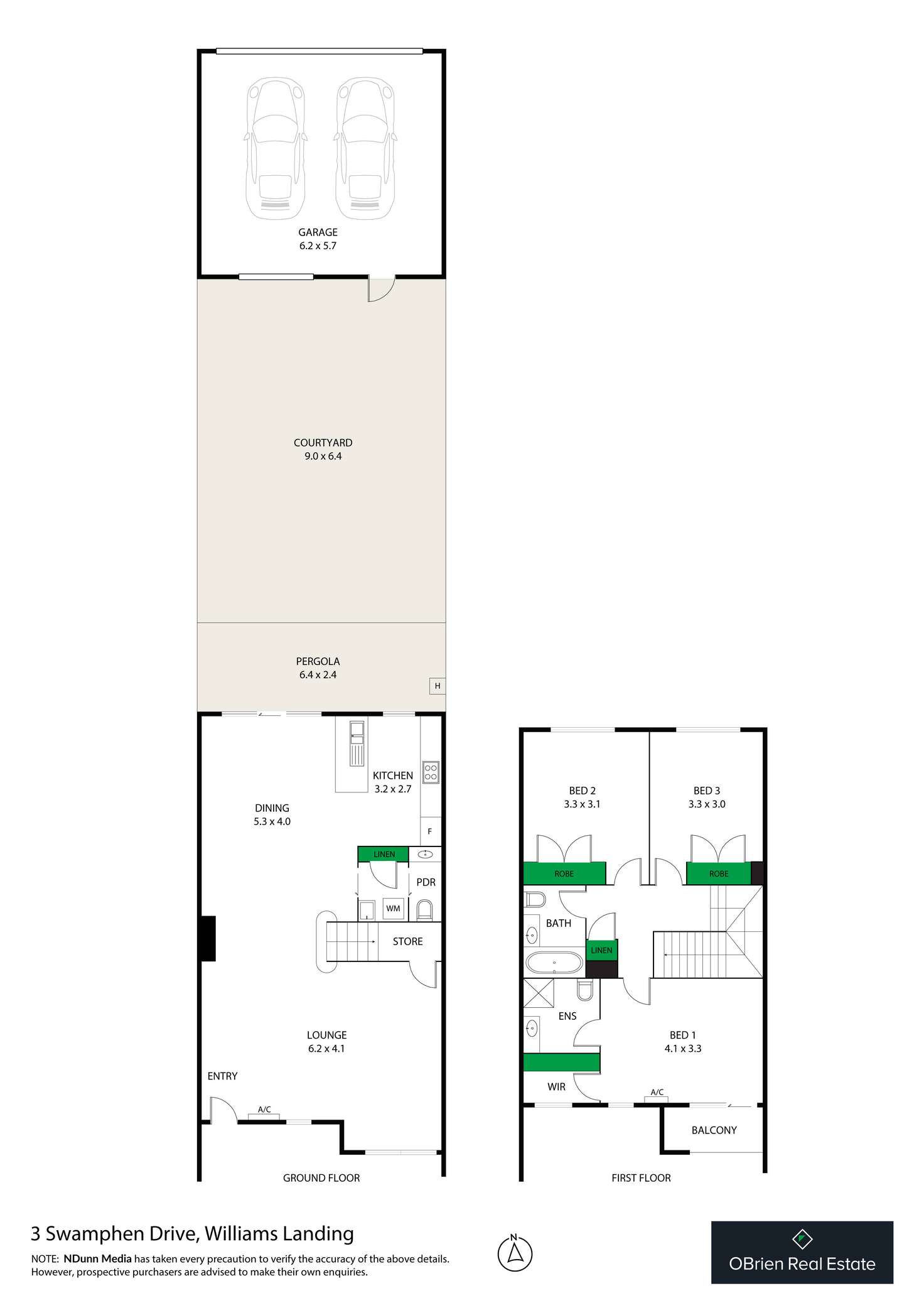 Floorplan of Homely townhouse listing, 3 Swamphen Drive, Williams Landing VIC 3027