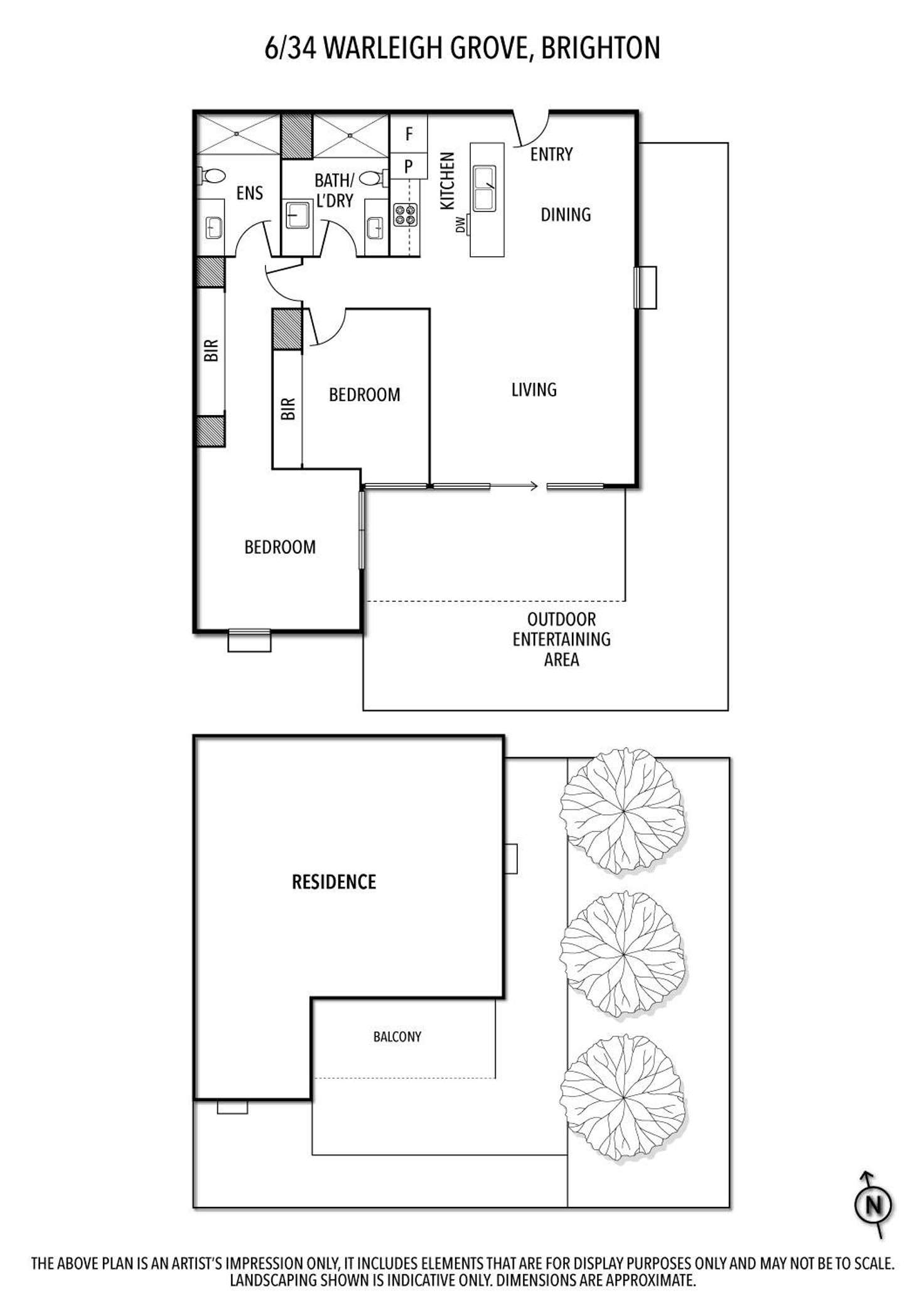 Floorplan of Homely apartment listing, 6/34 Warleigh Grove, Brighton VIC 3186