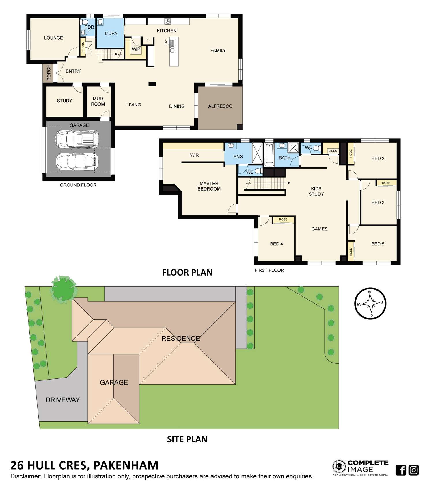 Floorplan of Homely house listing, 26 Hull Crescent, Pakenham VIC 3810