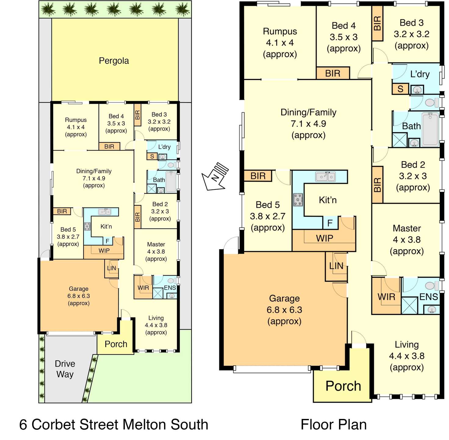 Floorplan of Homely house listing, 6 Corbet Street, Melton South VIC 3338