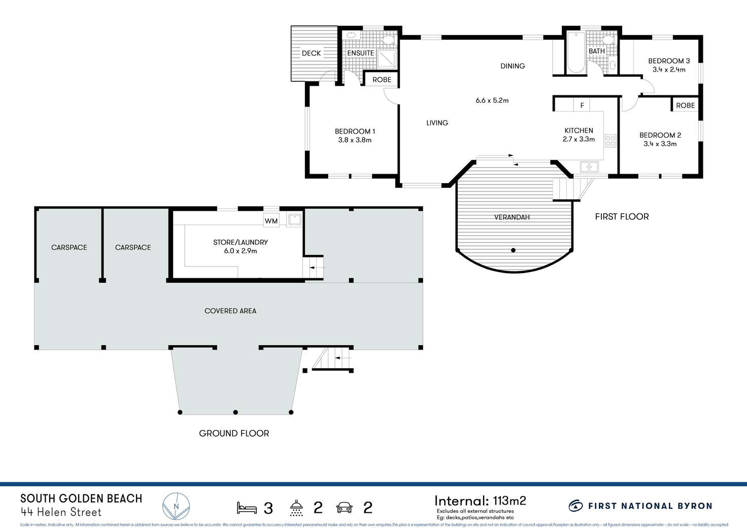 Floorplan of Homely house listing, 44 Helen Street, South Golden Beach NSW 2483
