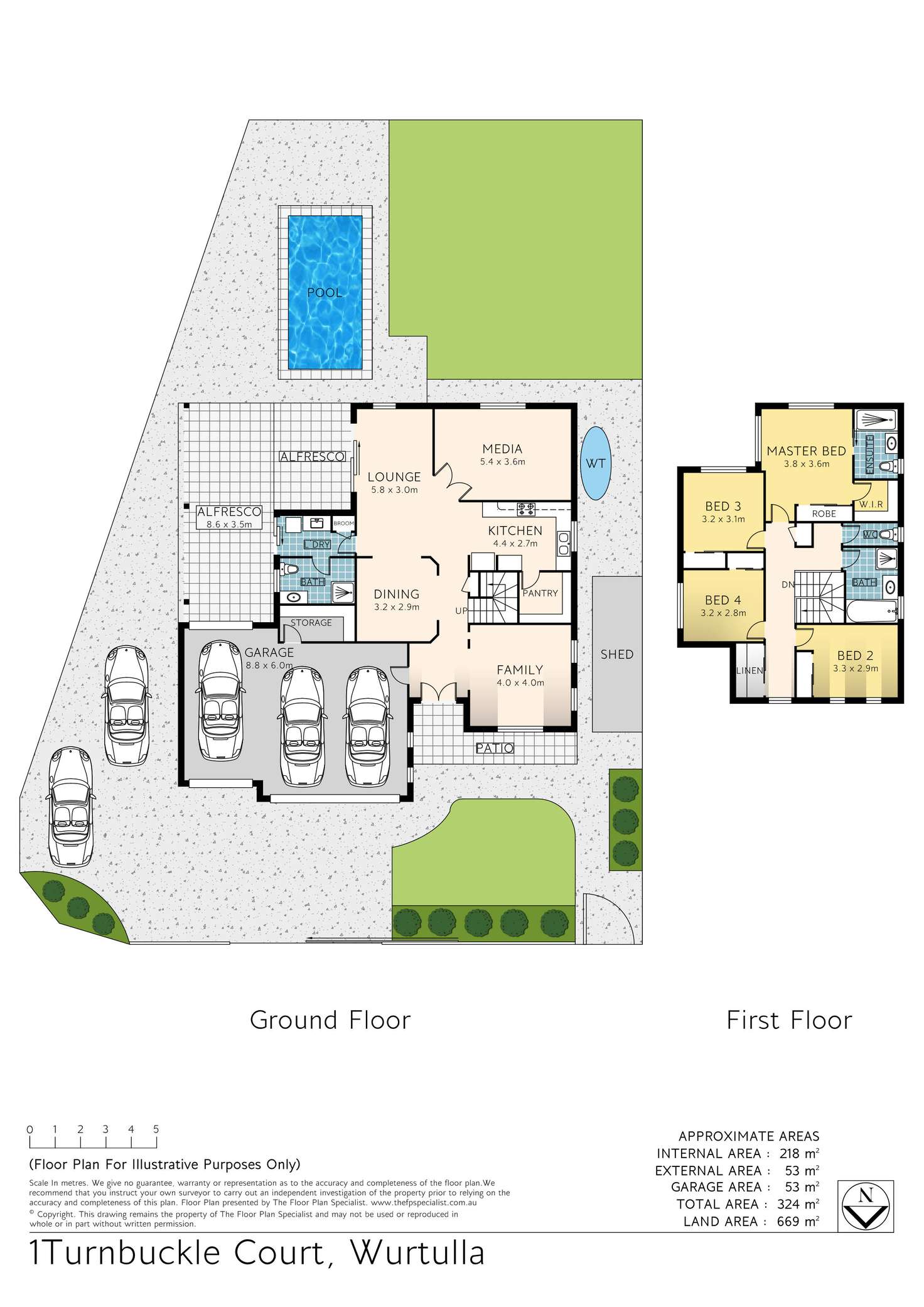 Floorplan of Homely house listing, 1 Turnbuckle Court, Wurtulla QLD 4575