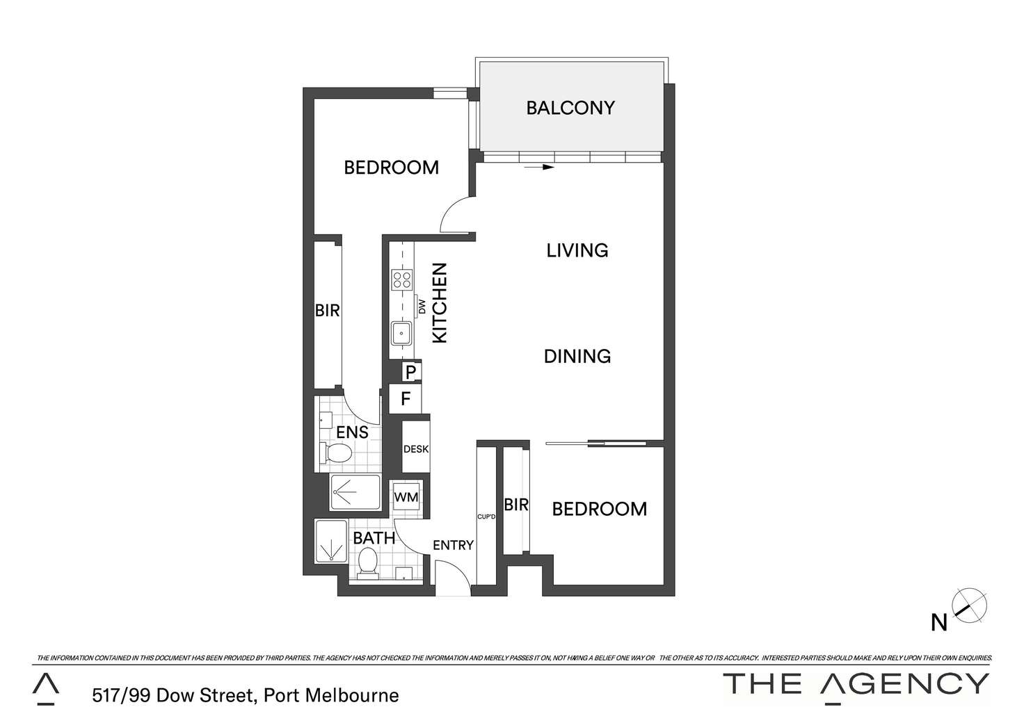 Floorplan of Homely apartment listing, 517/99 Dow Street, Port Melbourne VIC 3207