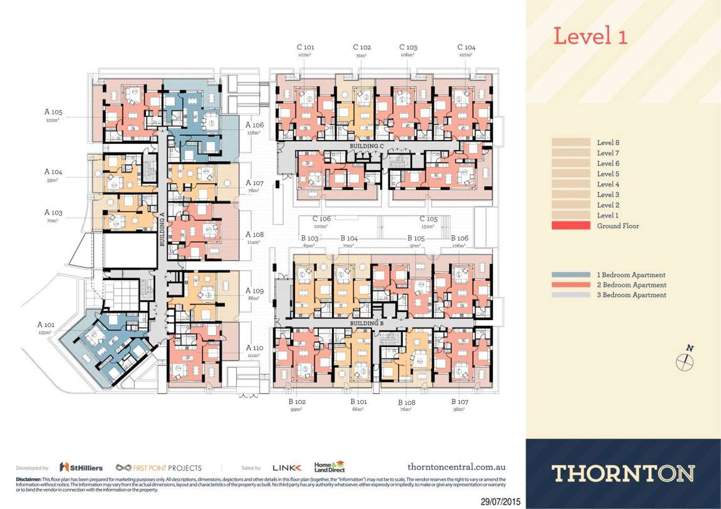 Floorplan of Homely apartment listing, 109/81A Lord Sheffield Circuit, Penrith NSW 2750