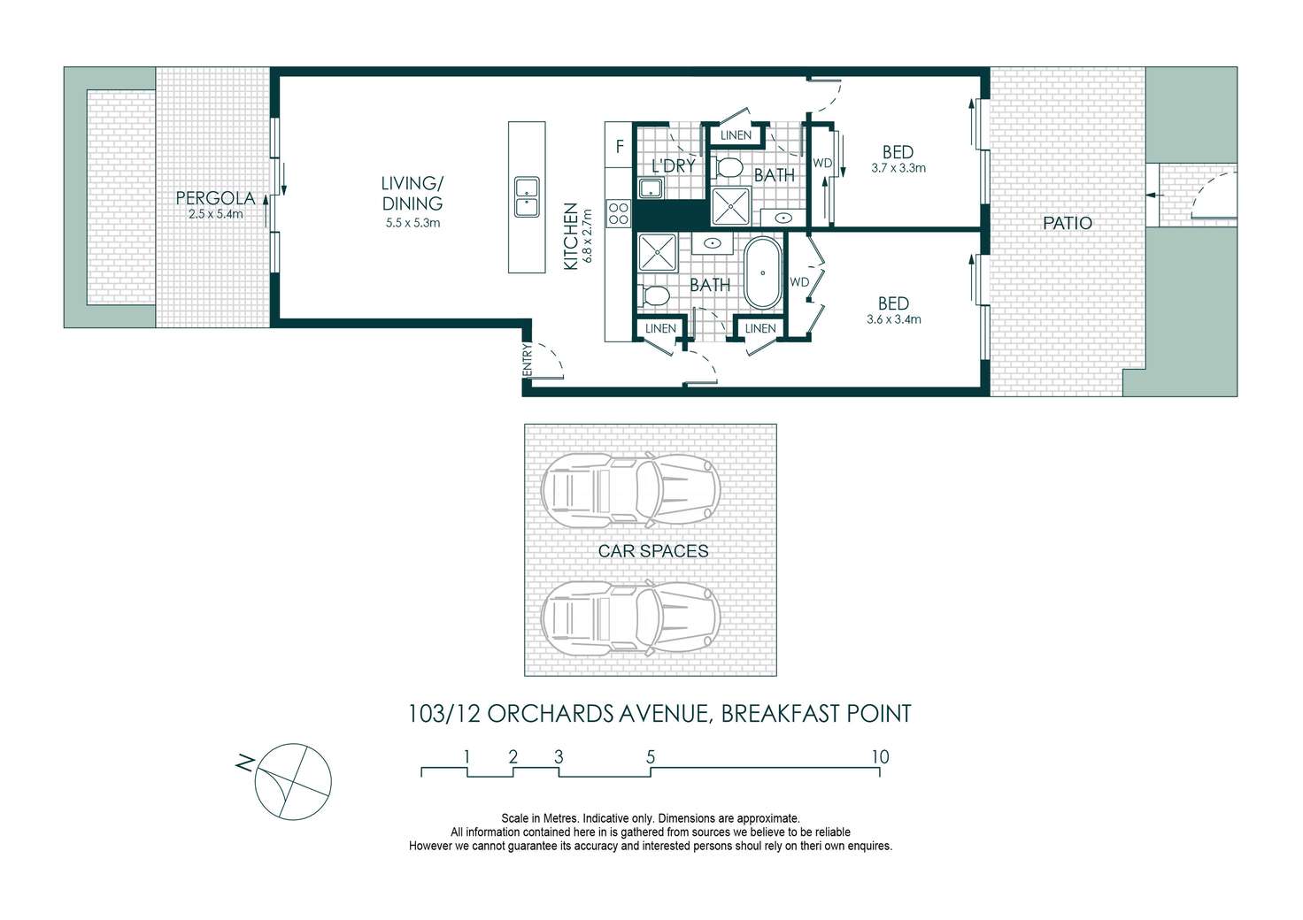 Floorplan of Homely apartment listing, 103/12 Orchards Avenue, Breakfast Point NSW 2137