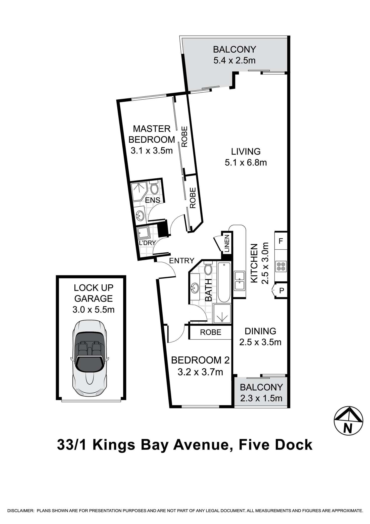 Floorplan of Homely apartment listing, 33/1 Kings Bay Avenue, Five Dock NSW 2046
