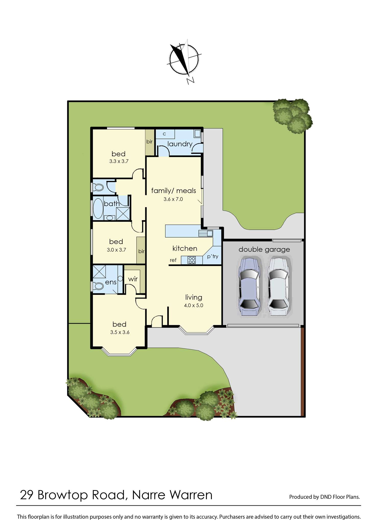 Floorplan of Homely house listing, 29 Browtop Road, Narre Warren VIC 3805